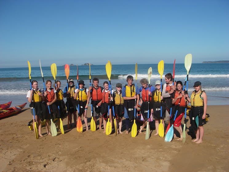 schools group tour  sea kayak ocean Batemans Bay South Coast Batemans Marine Park South Durras