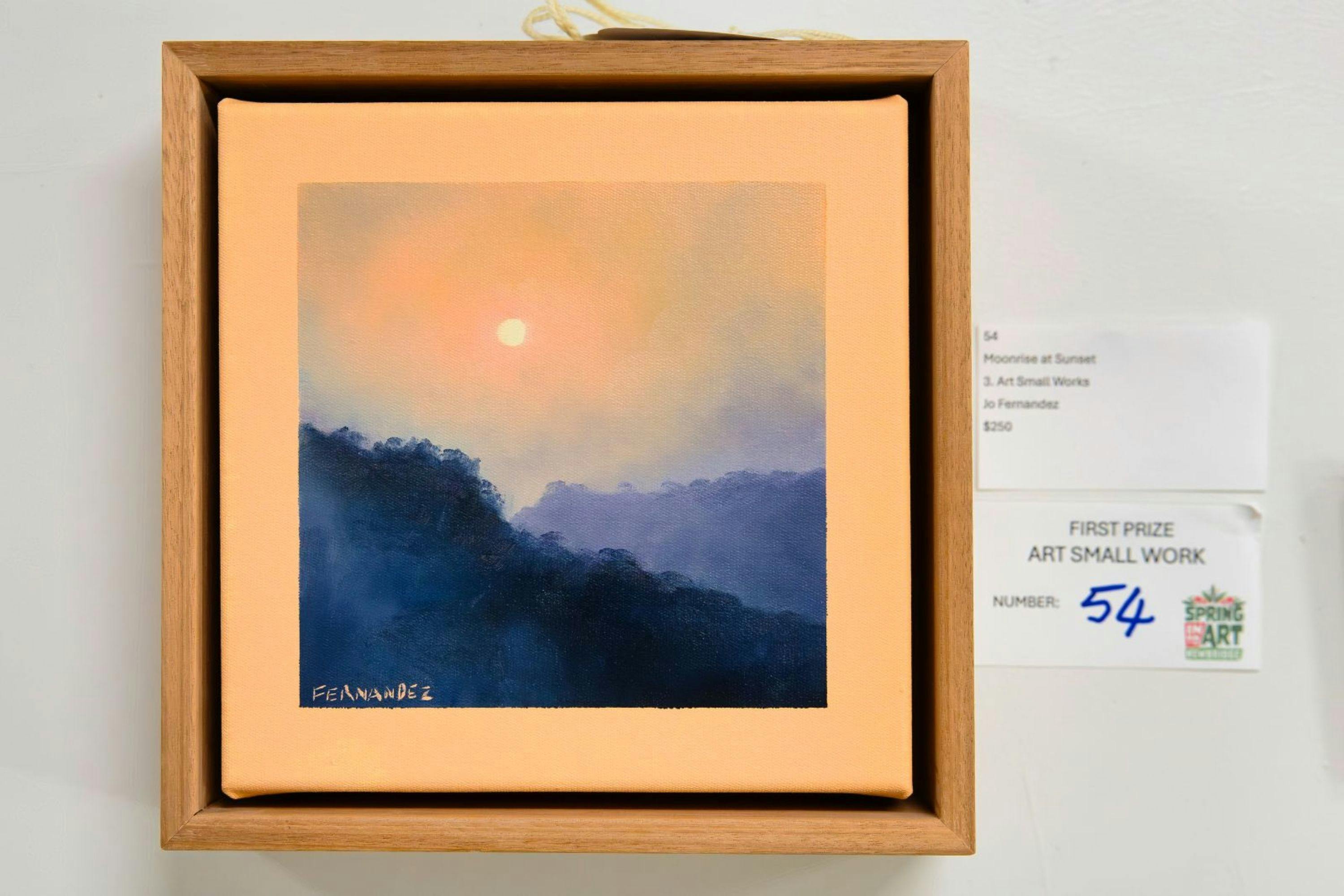 Firstize Art Small Work - Moonrise at Sunset by Jo Fernandez