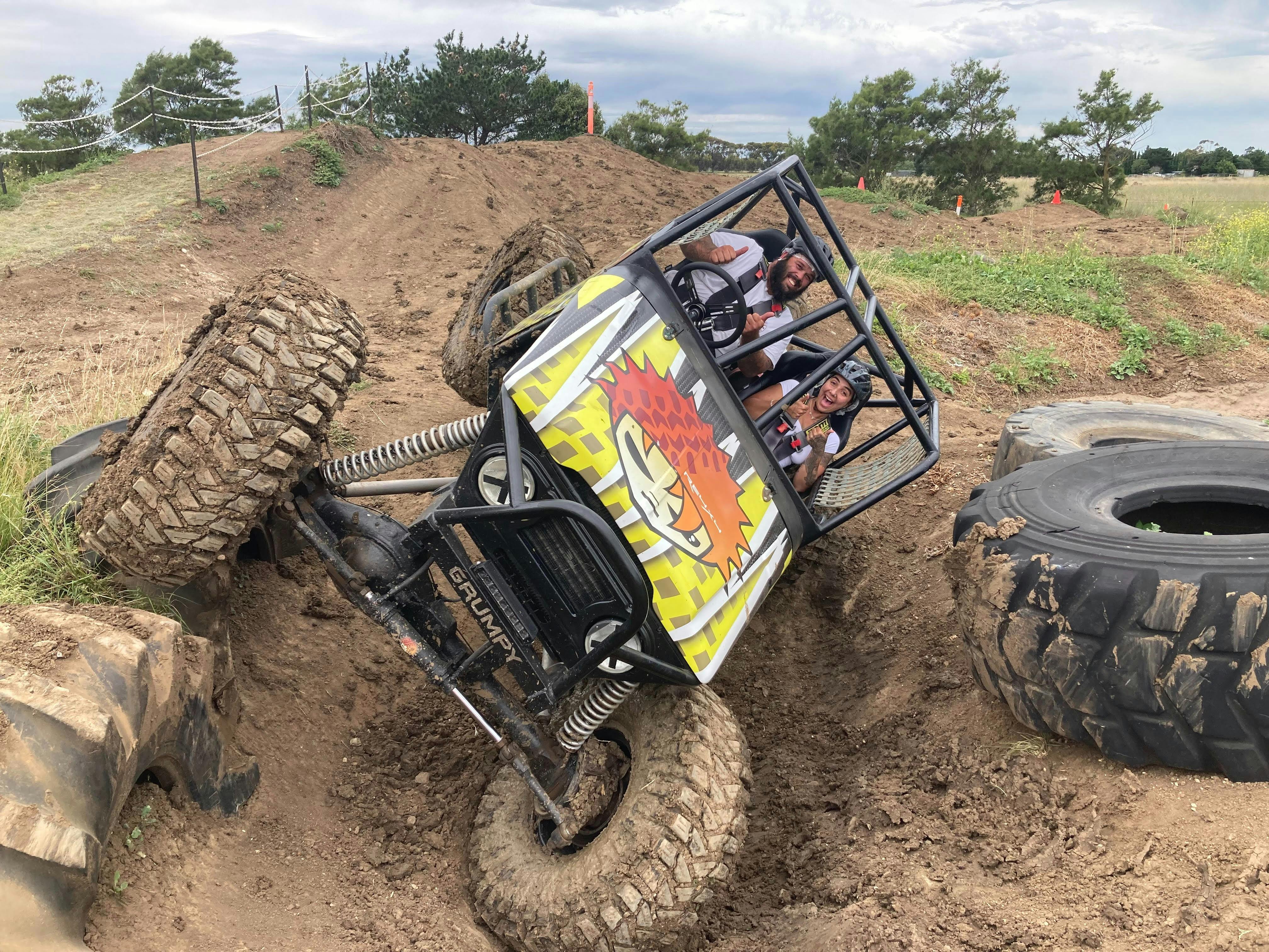 The goal is to balance the car as sideways as you can - but not fall over... it's hard!