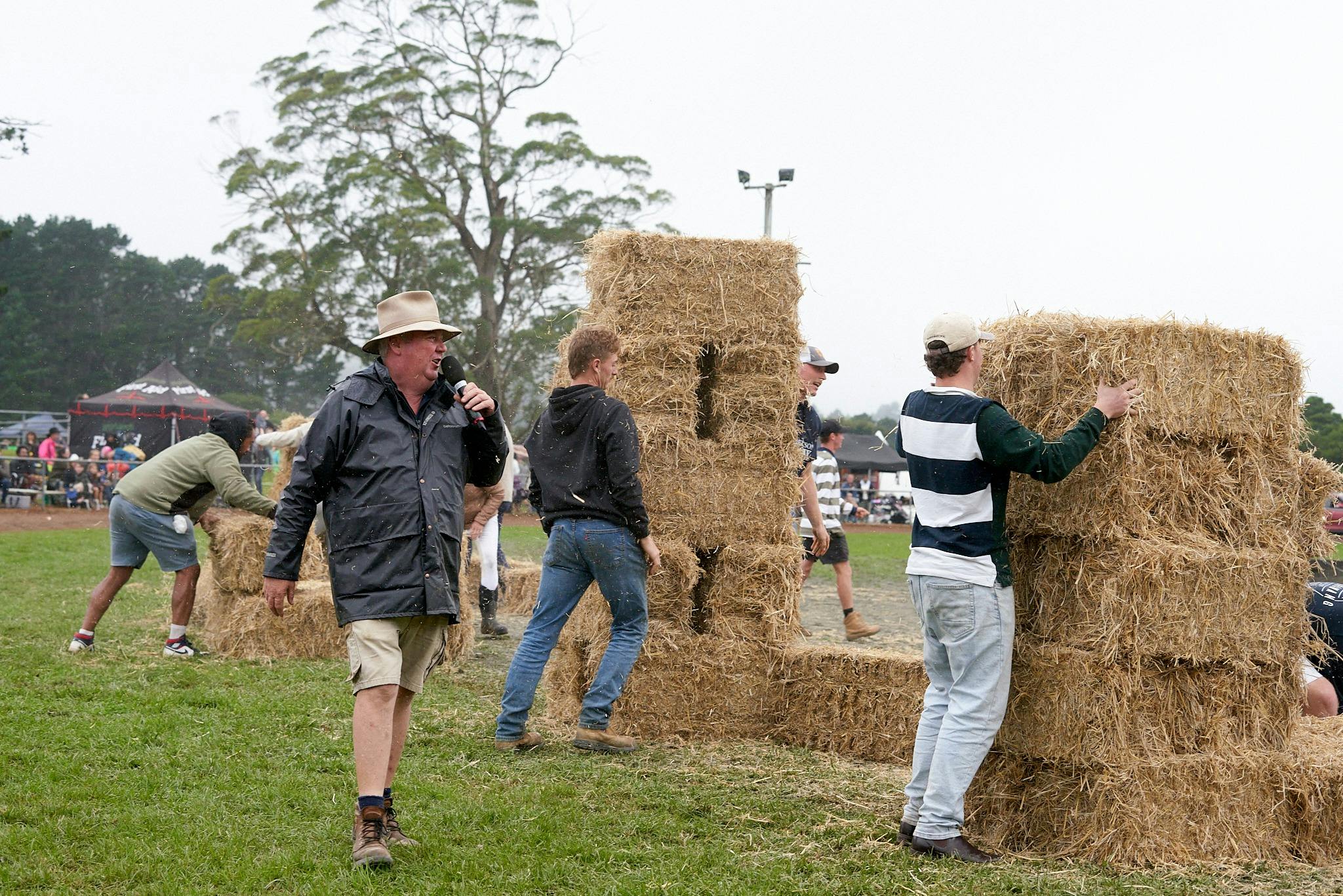 Fun and games - Hay stacking competition