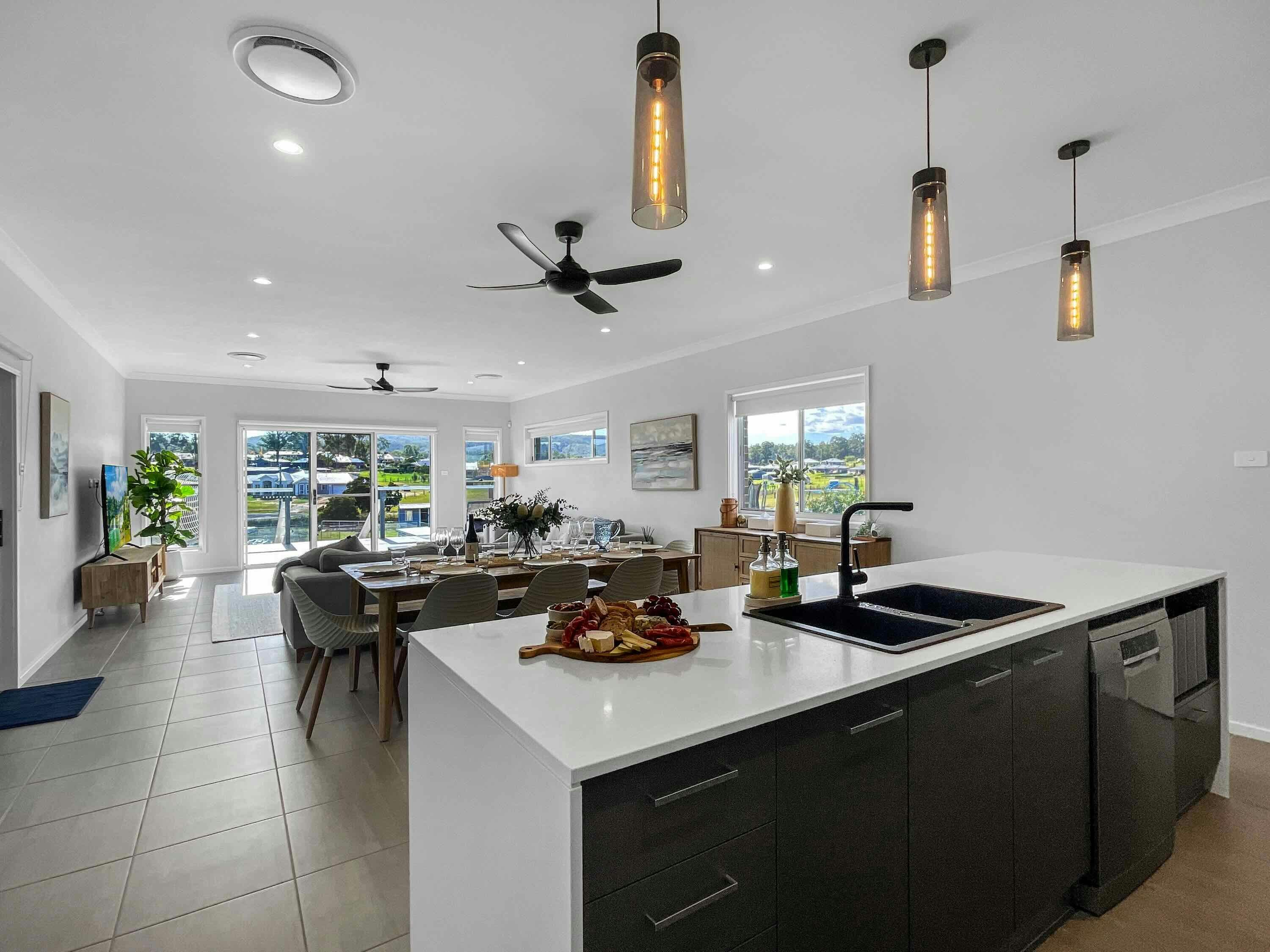 Kitchen, Dining and Living