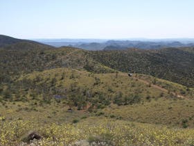 Photo of vehicle on one of the many ridgetop tracks