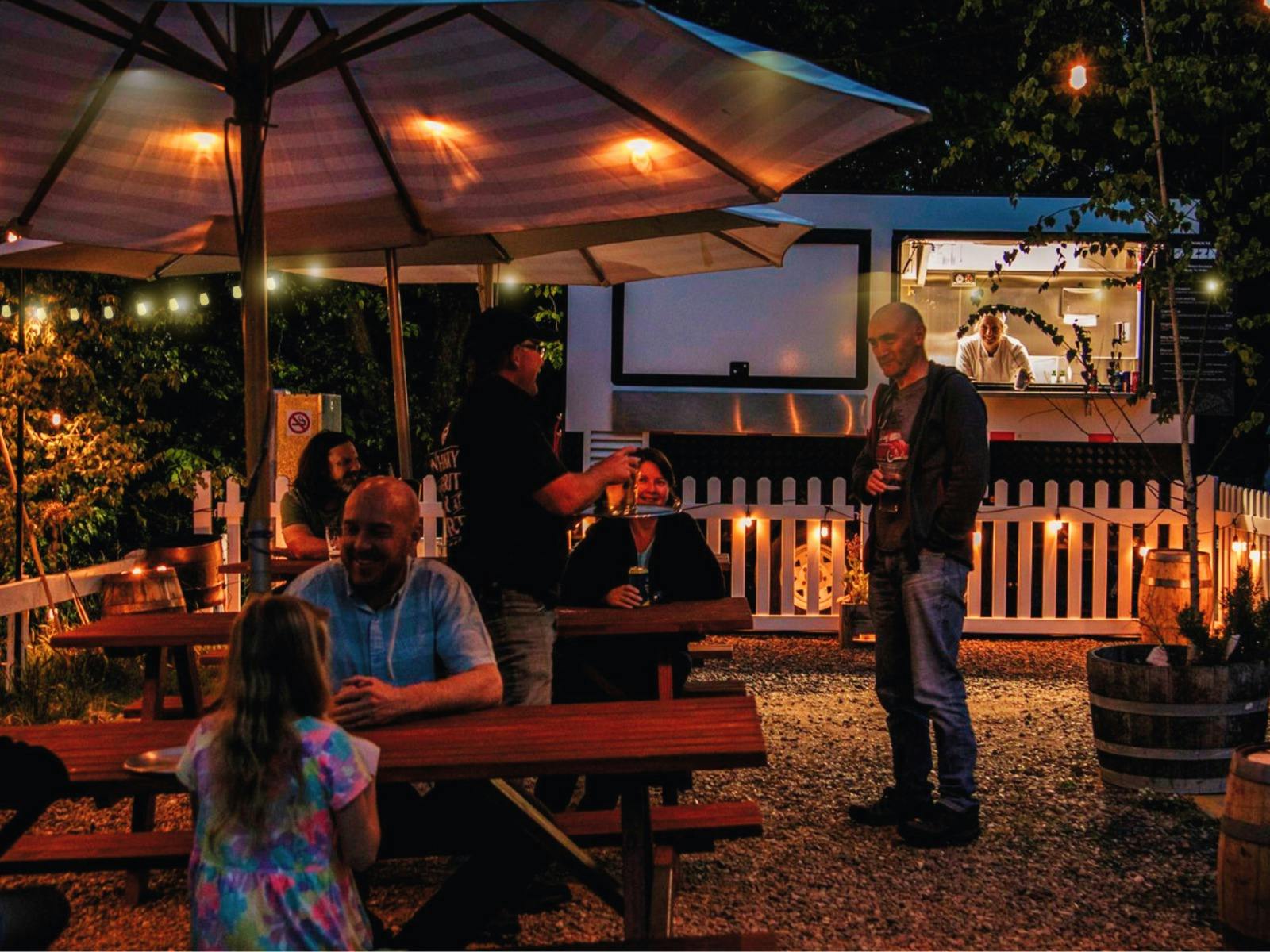 fairy lit brewhouse