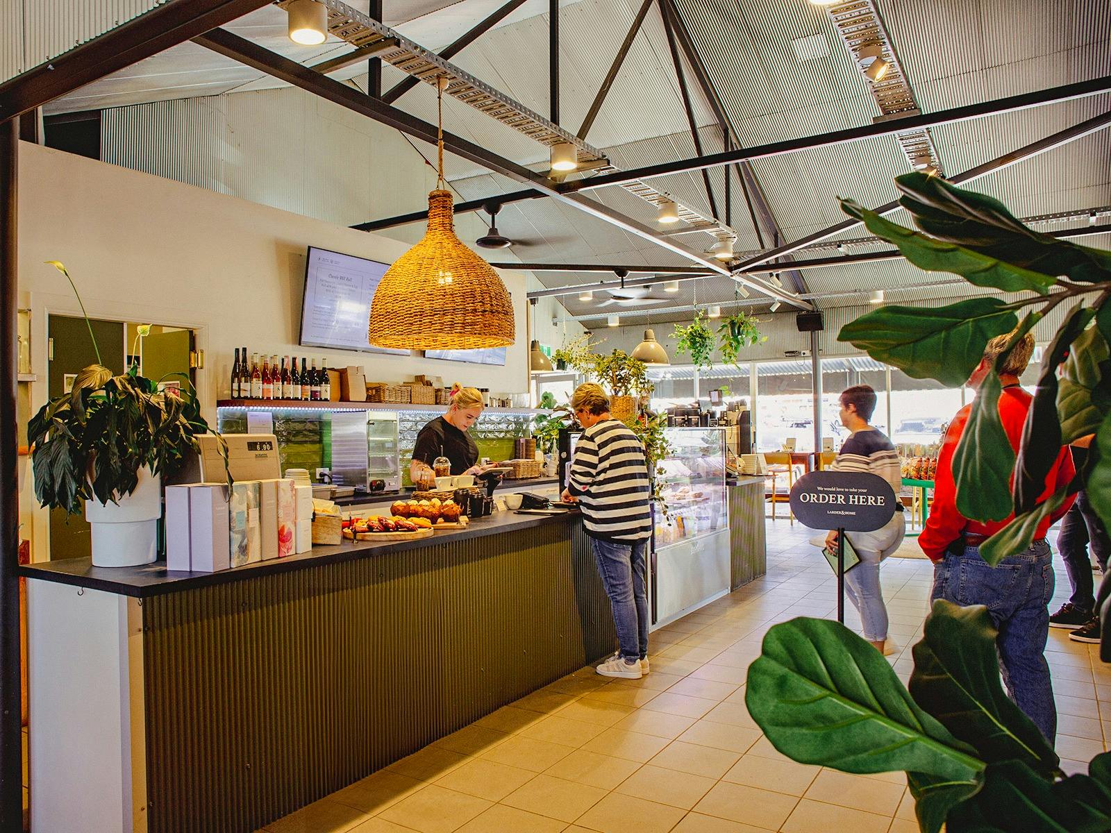 Ordering food at Larder & Home