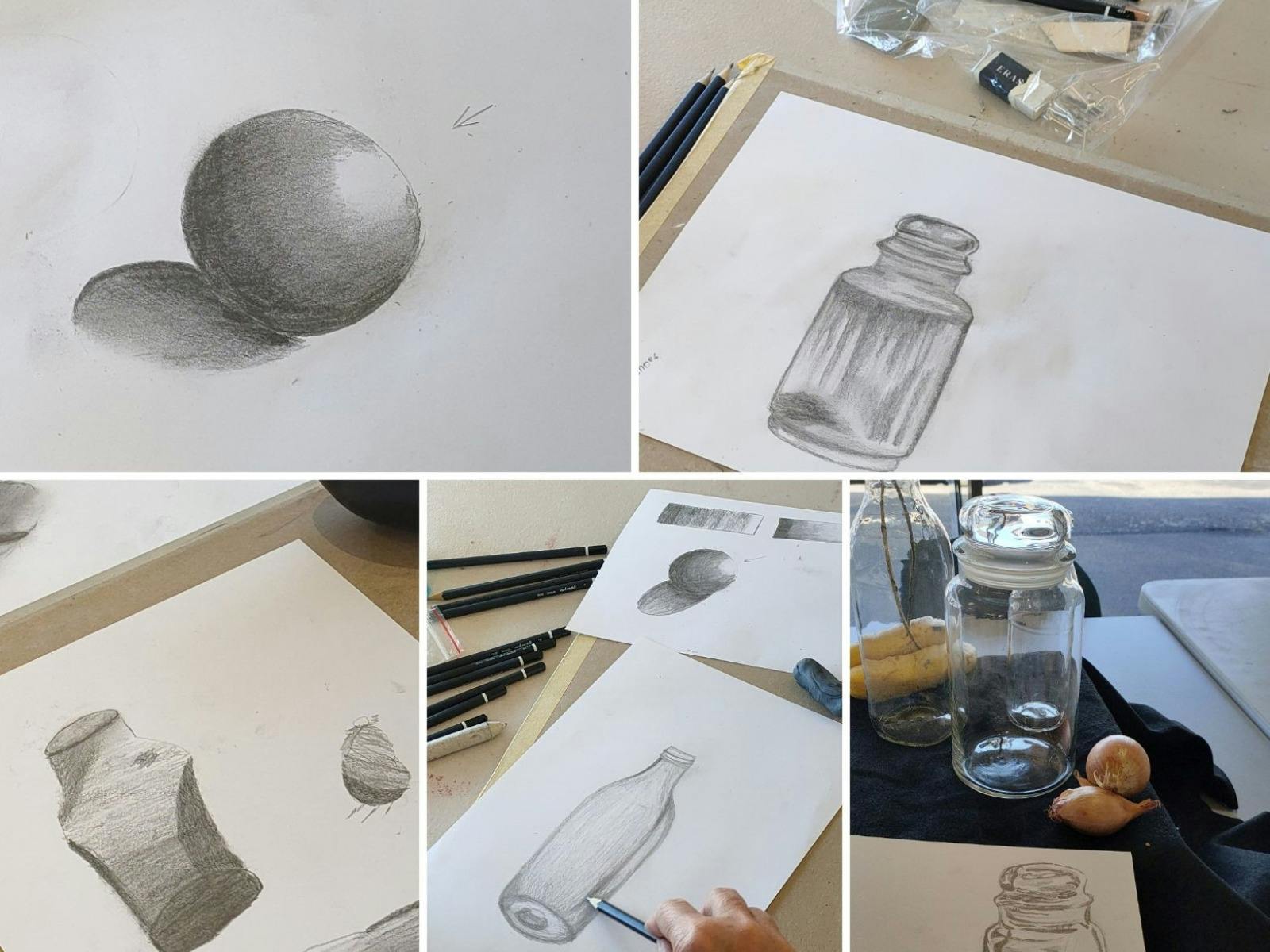shading, pencil, graphite, still life, practice, art, campbell town