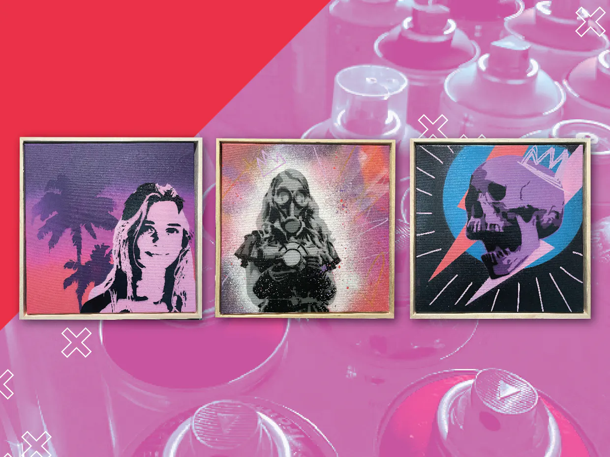 Stencil + Spray + Spritz Workshop with street artist, Sarah Sculley at The Station  - August