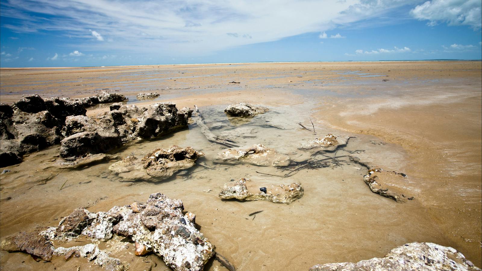 Rock pools at Carmila Beach