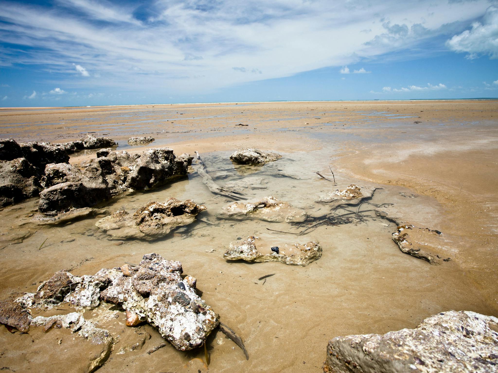 Rock pools at Carmila Beach