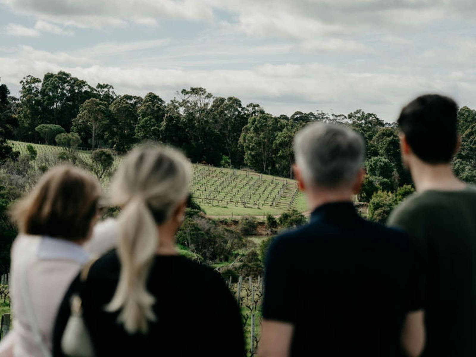 Guests enjoying the view at Voyager Estate