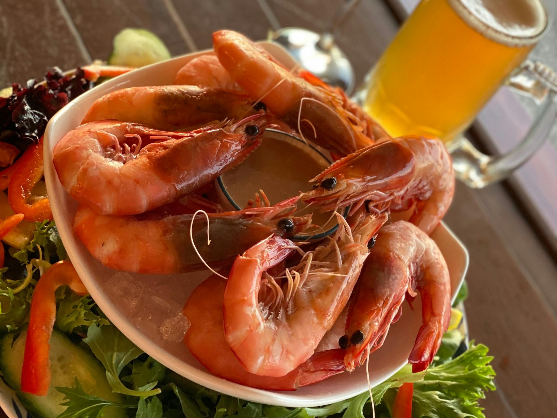 Mooloolaba Prawn Salad on board Cruise Maroochy