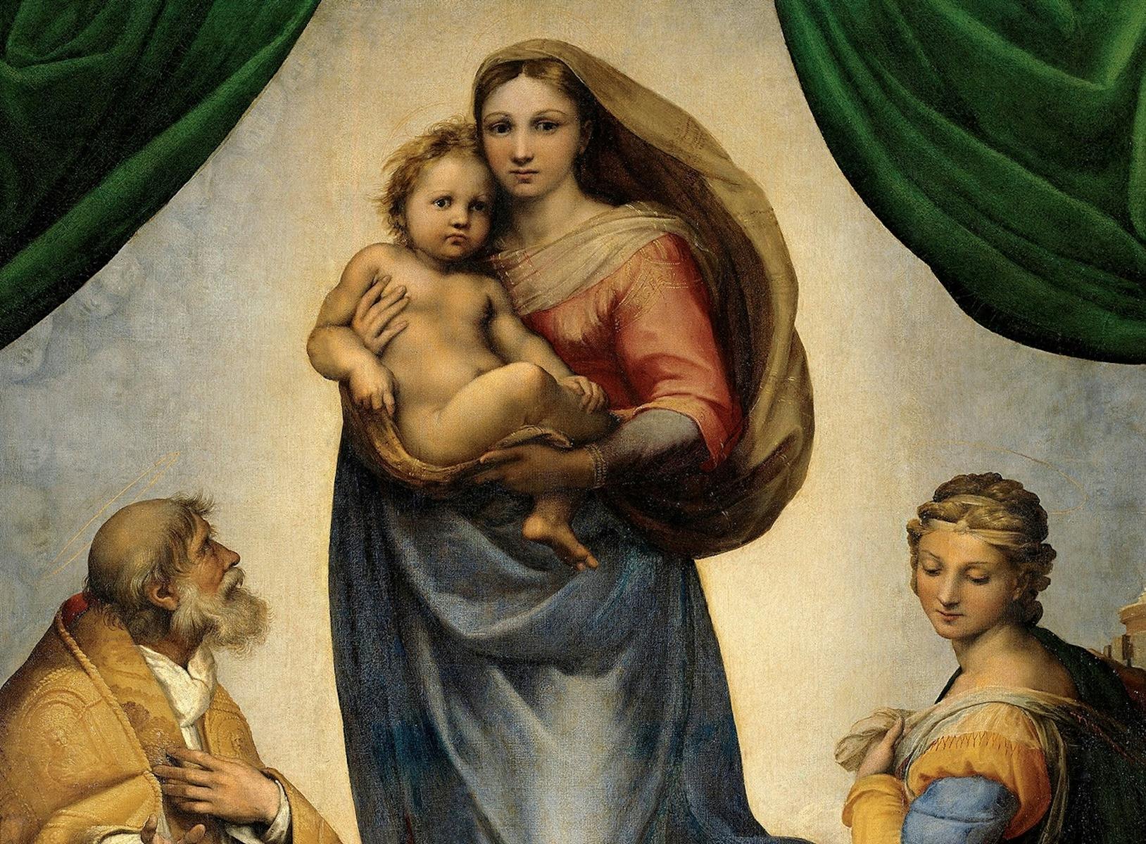 Virgin Mary with the Baby Jesus, painted by Titian