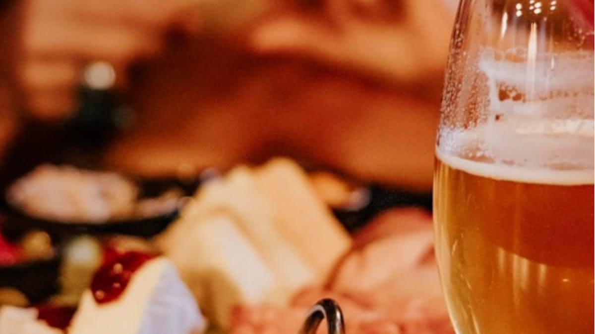 People eating and drinking