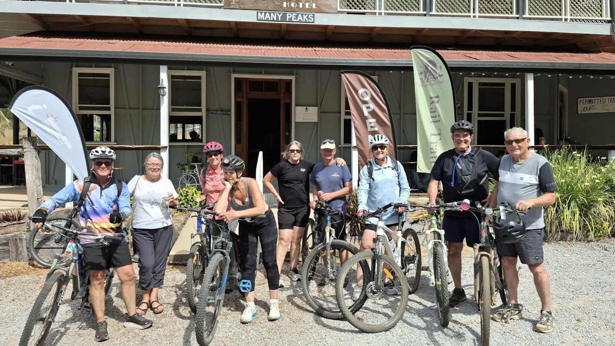 The Boyne Burnett Inland Rail Trail is directly behind the hotel