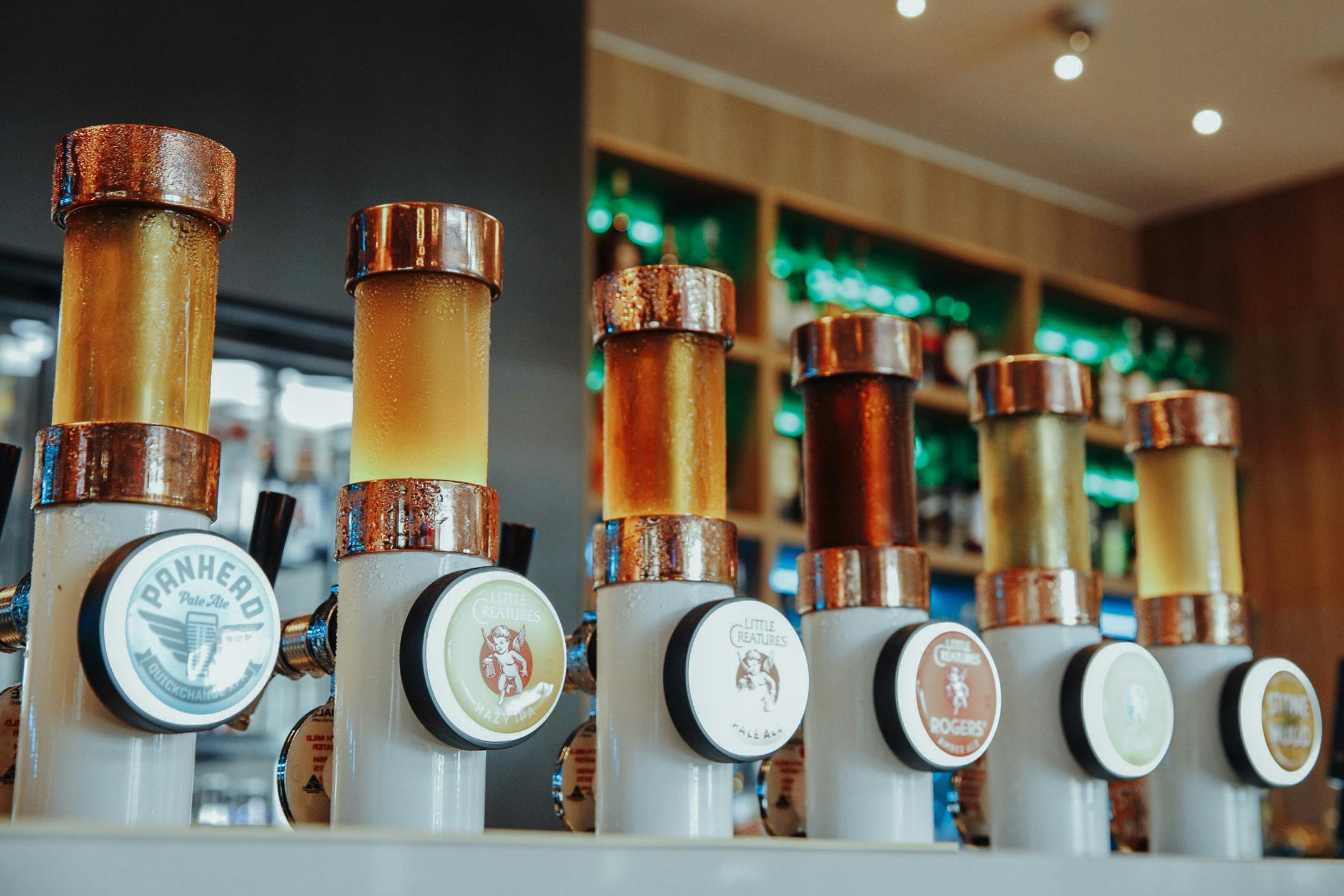Beers on tap