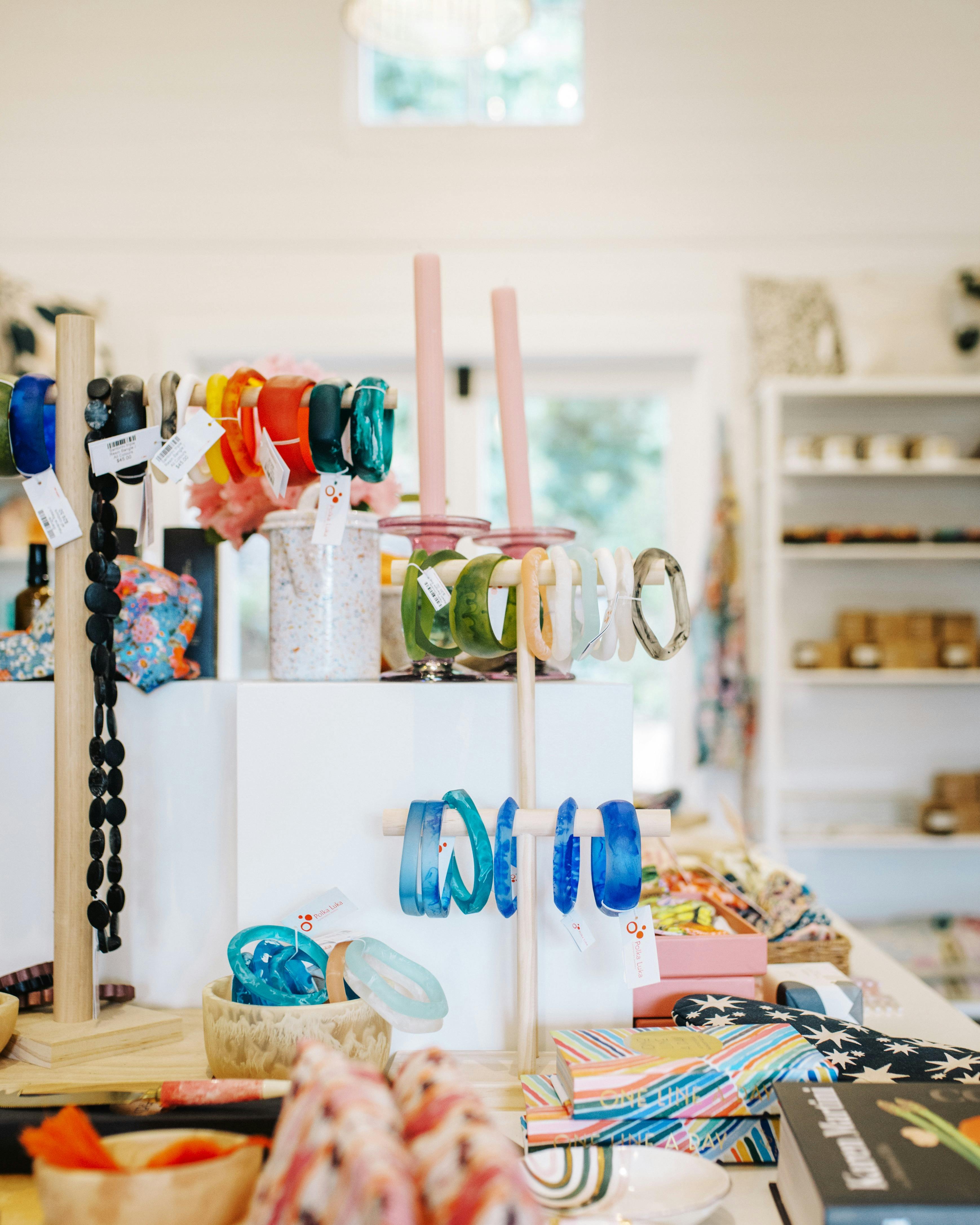 Quirky homewares, interesting books and stylish clothing.