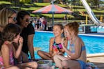 Family at Lake Talbot swimming Complex