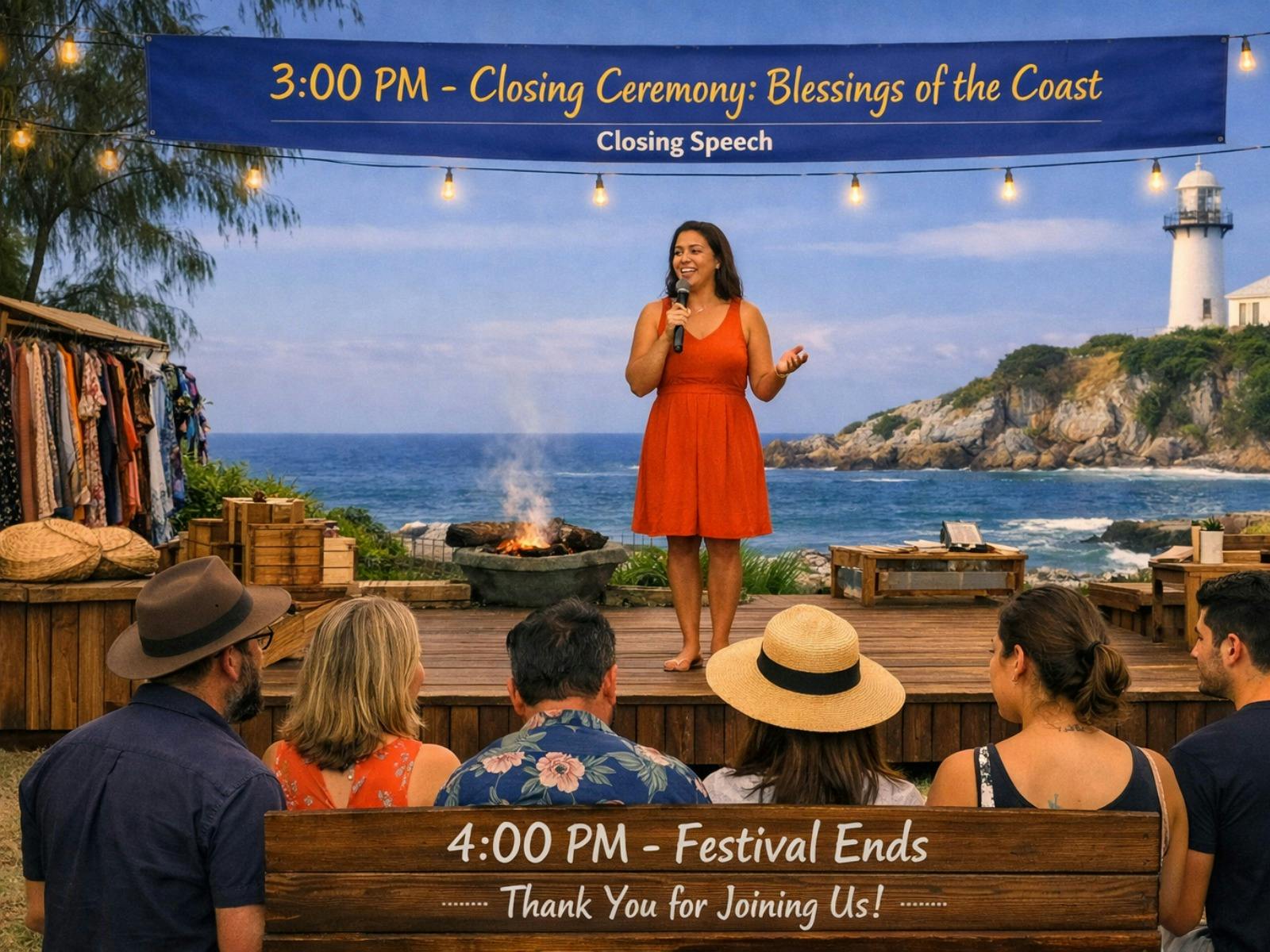 Closing speech delivered which marks the closing of the festival.