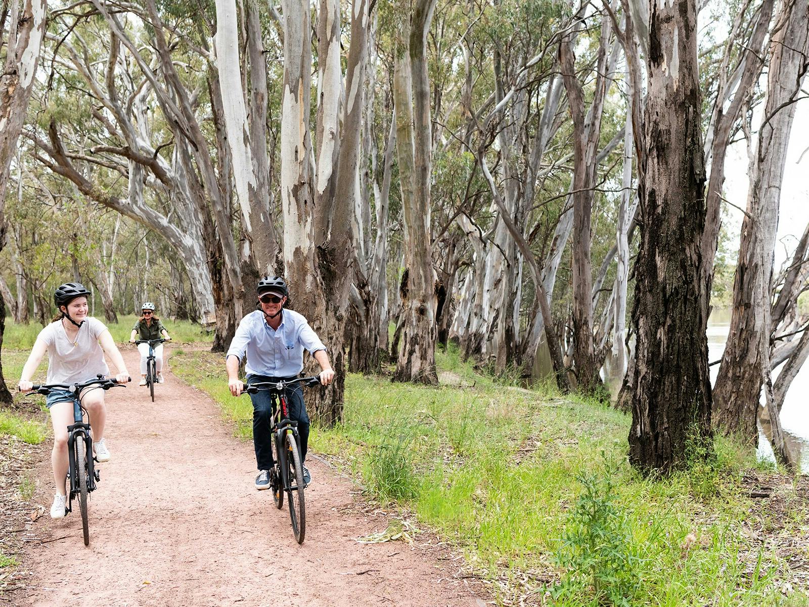 Biking on Bidgee Riverside Trail