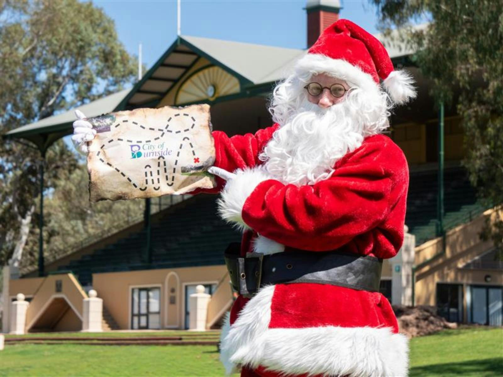 An image of Father Christmas at Carols in the Park 2026