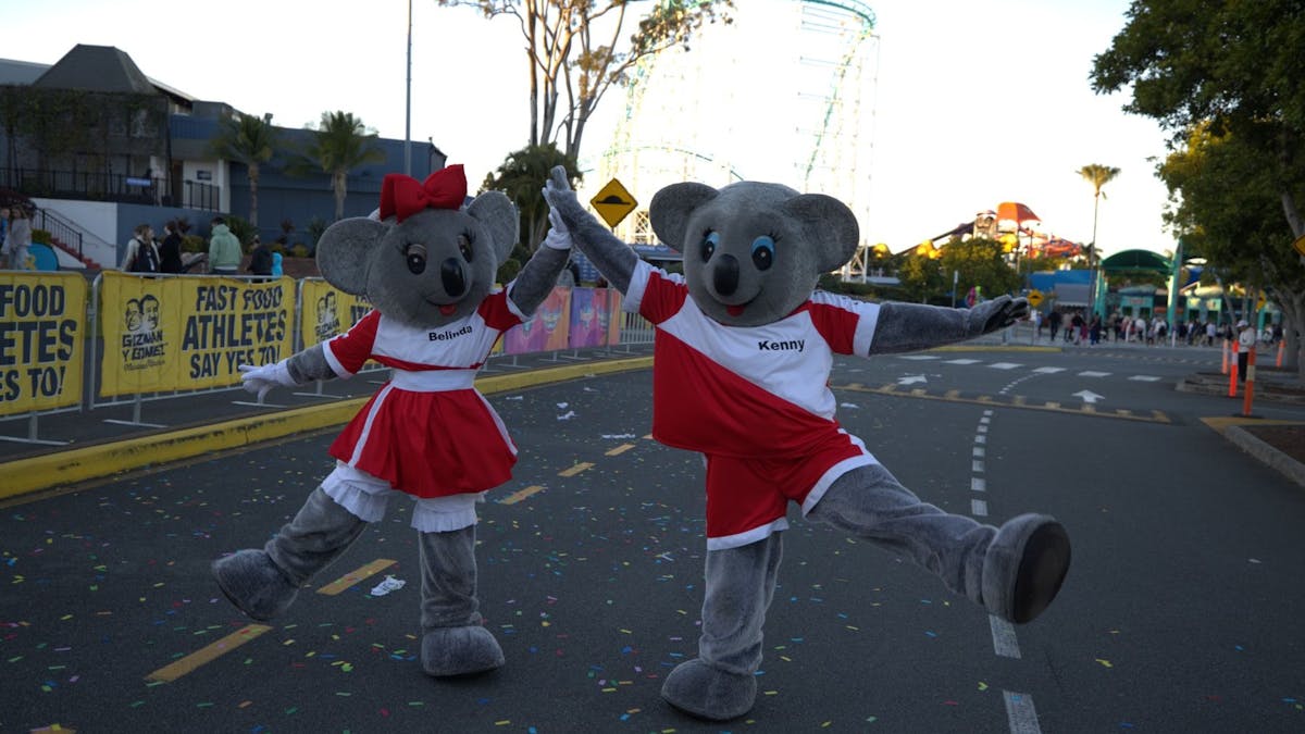 two koala mascots at fun run