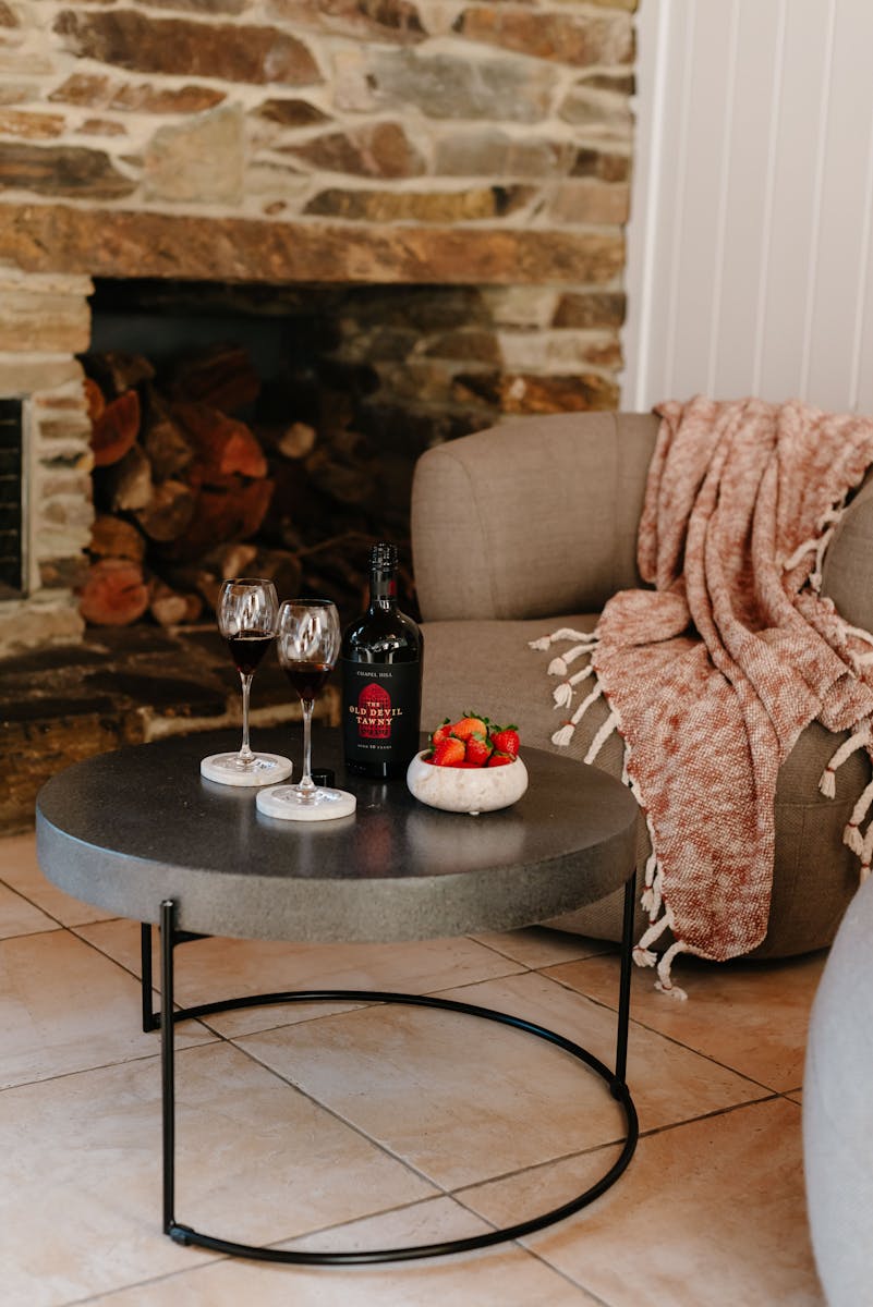Lounge with open fire