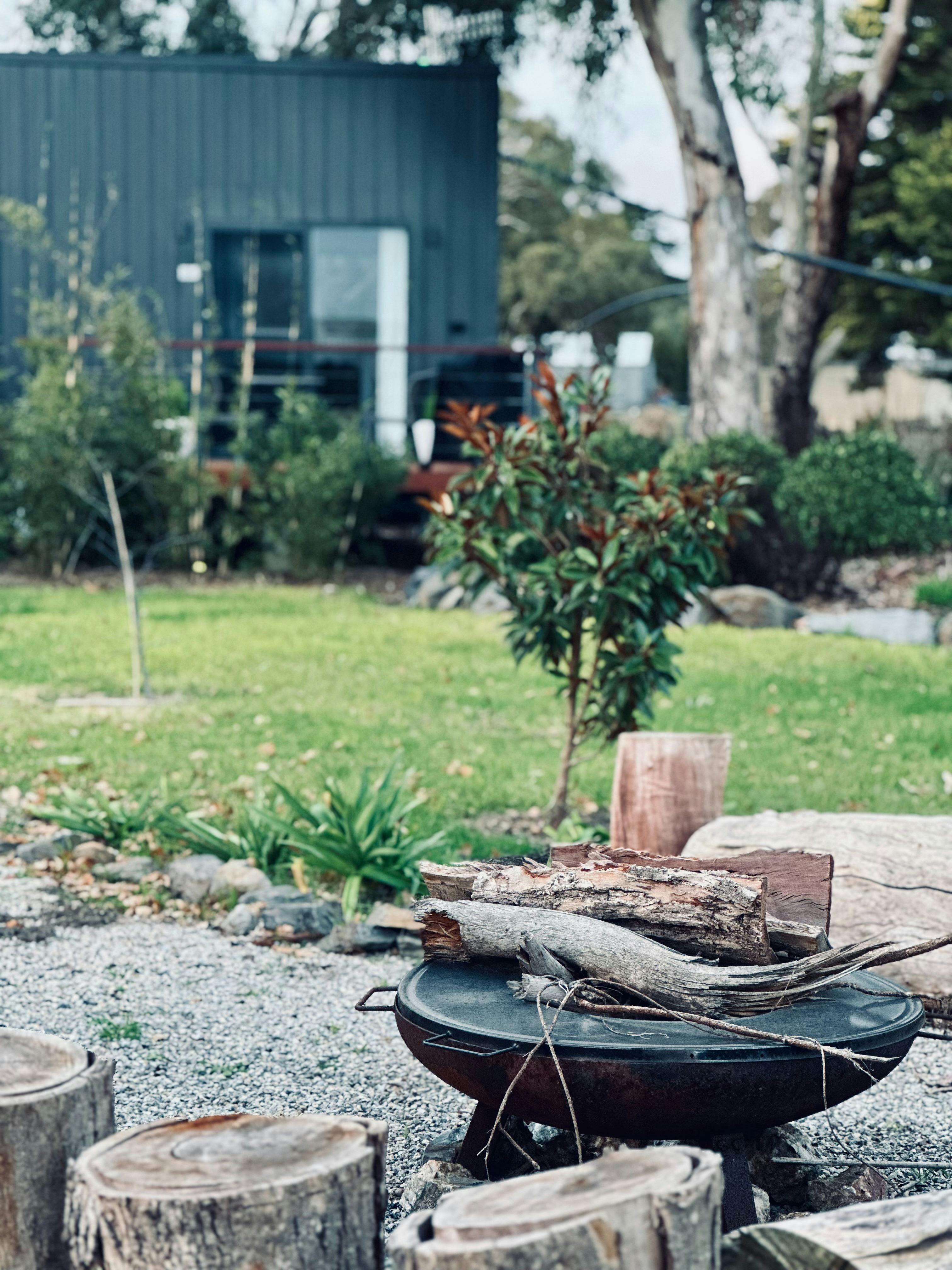 Outdoor fire pit area for those cooler nights