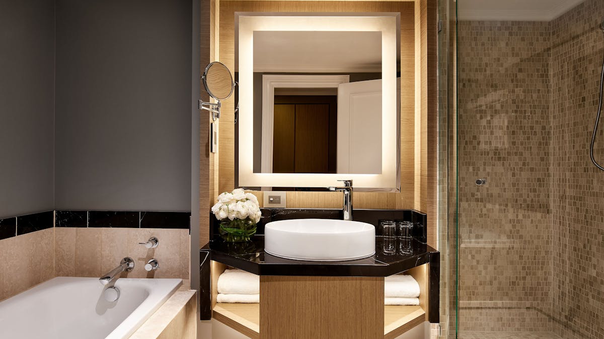 Guest room bathroom