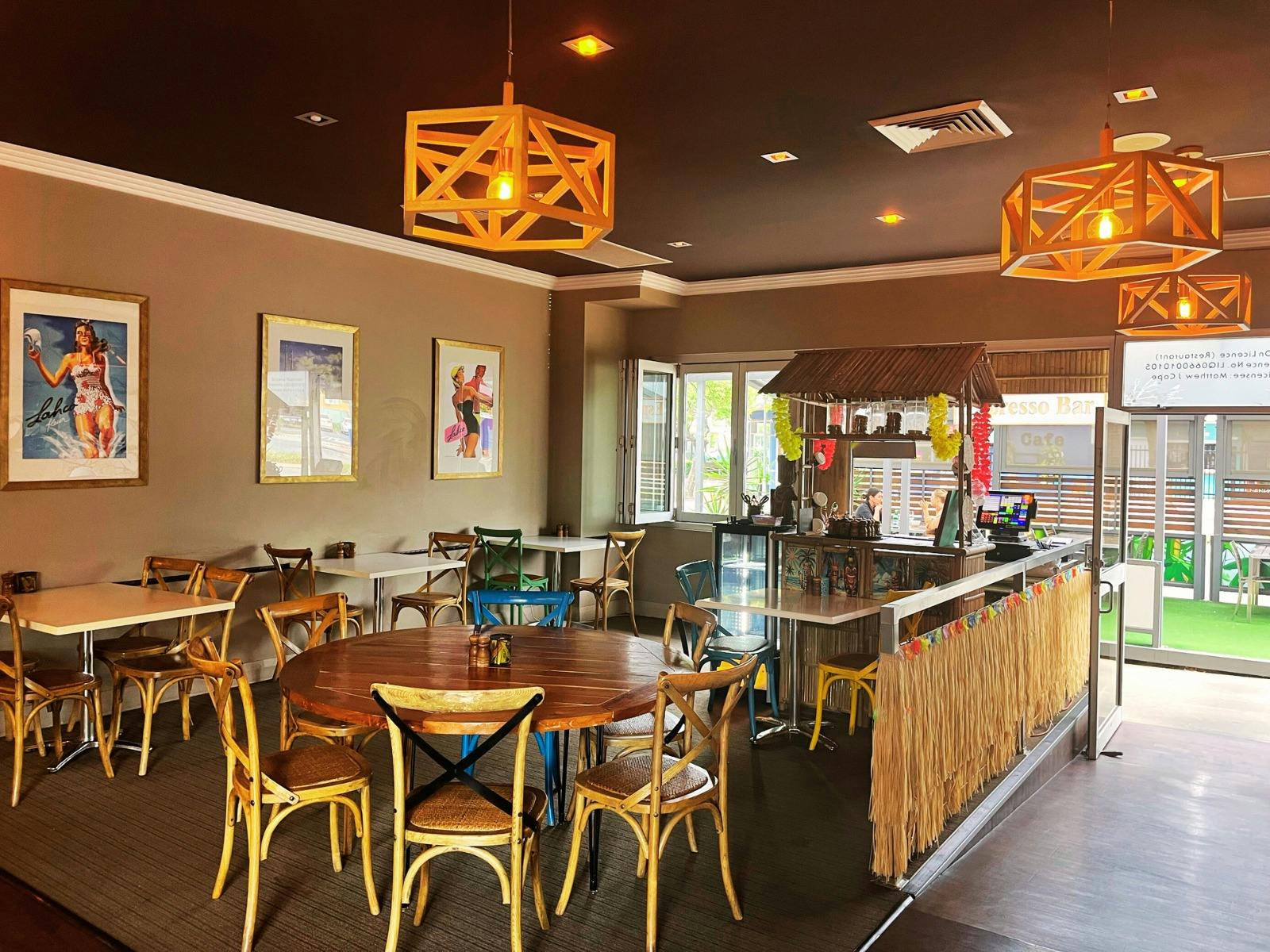 Bellas cafe Parkes indoor dining area