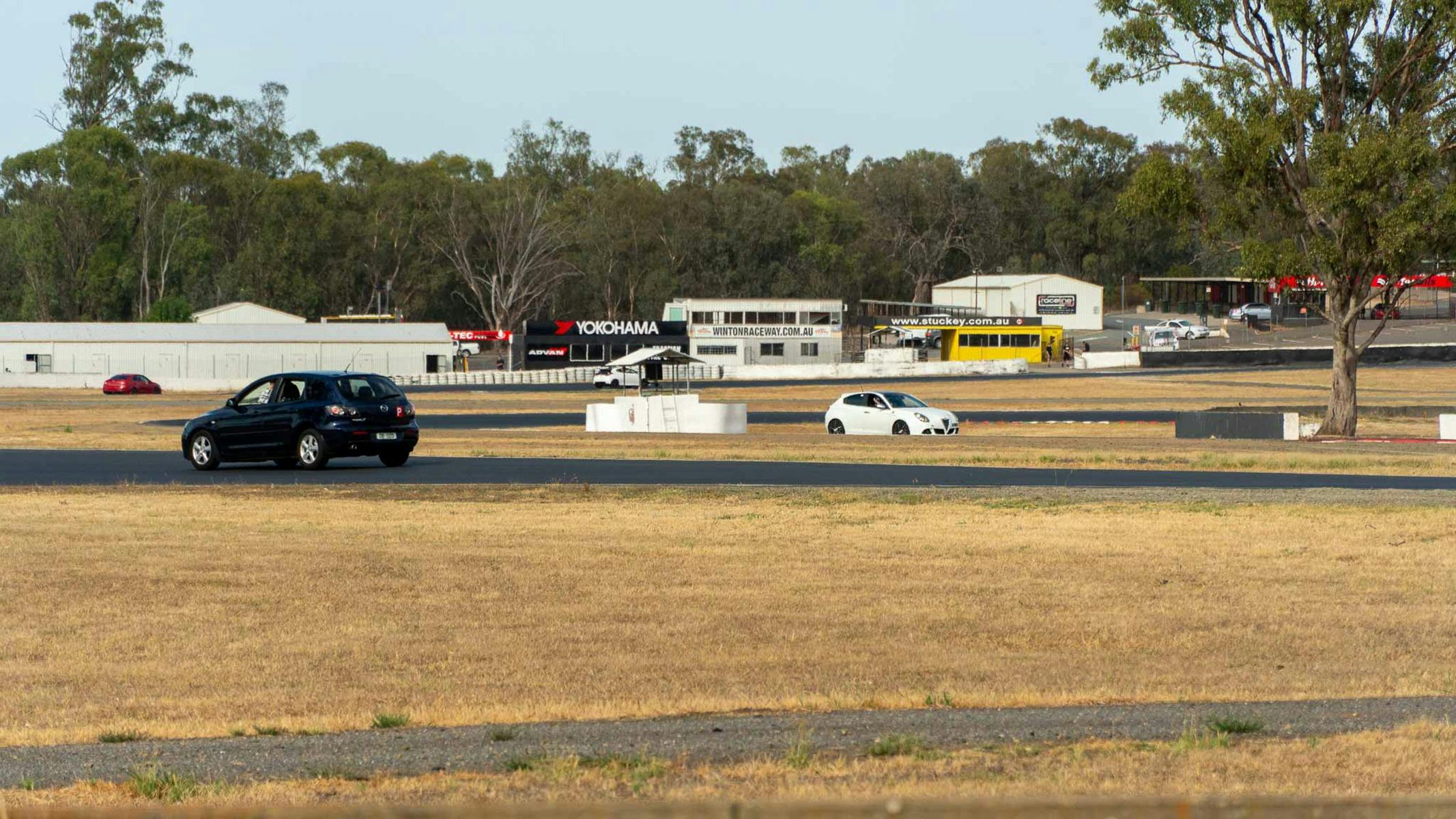 View across the track
