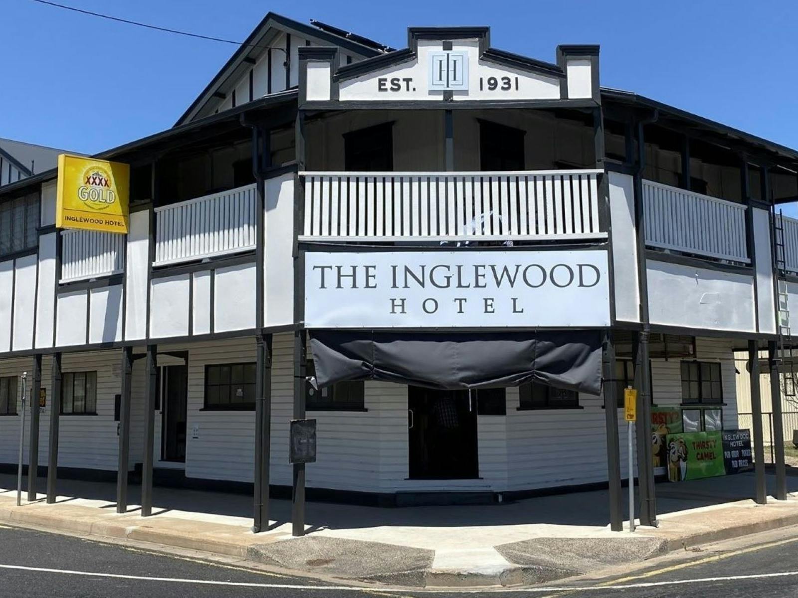 The facade of the Inglewood Hotel The facade of the Inglewood Hotel