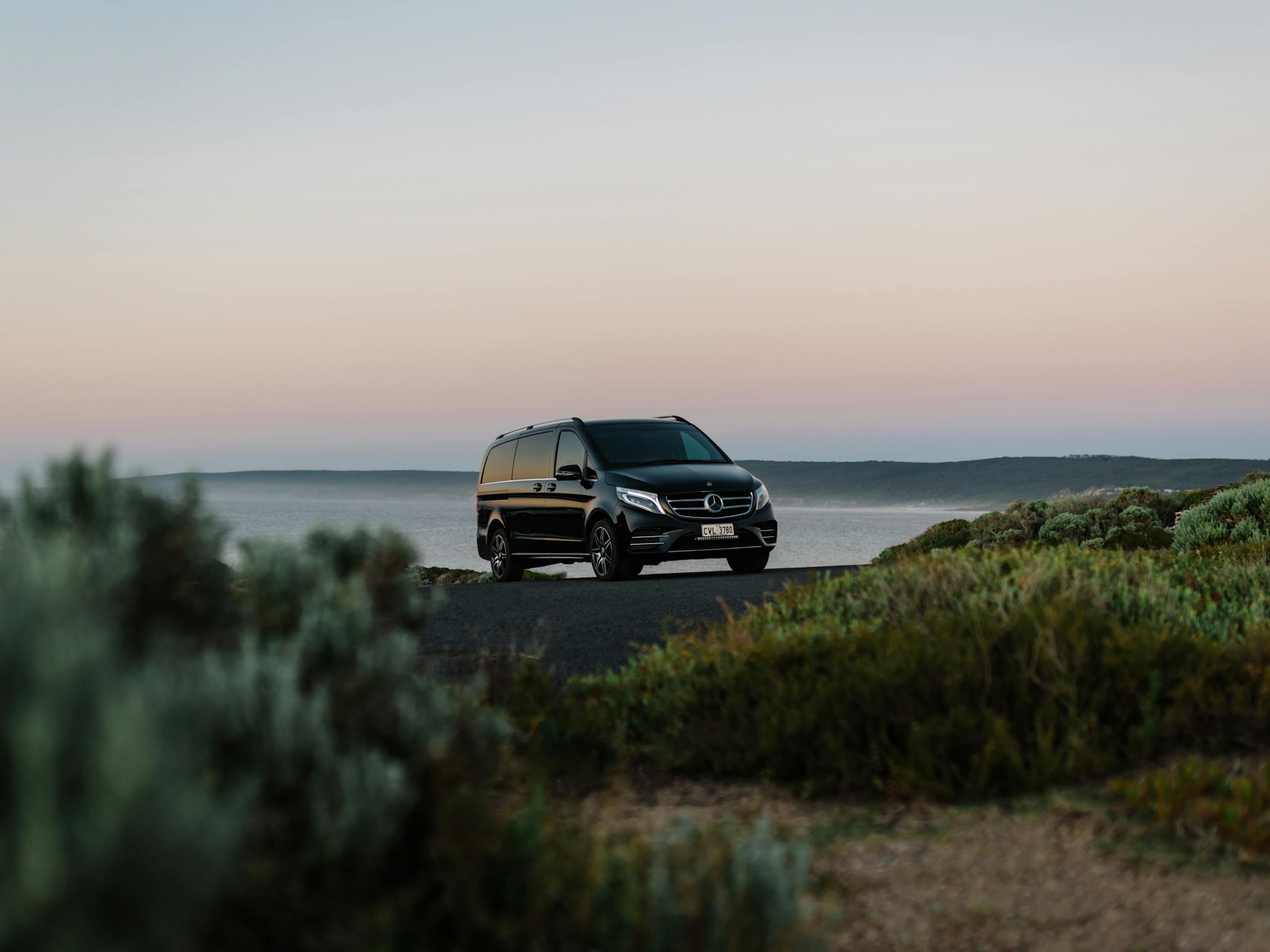 Sunset luxury Mercedes