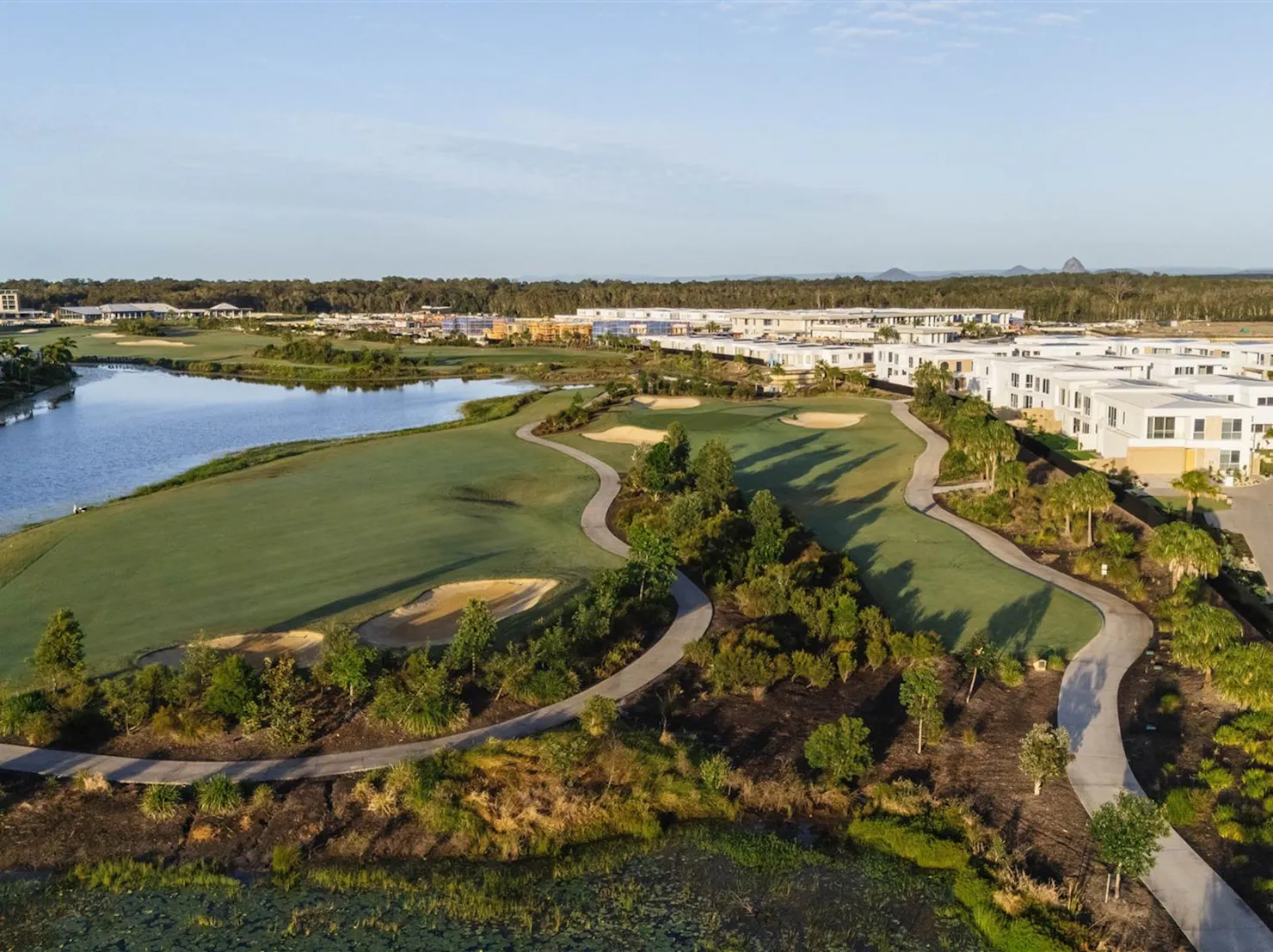 with hinterland views pelican waters golf club