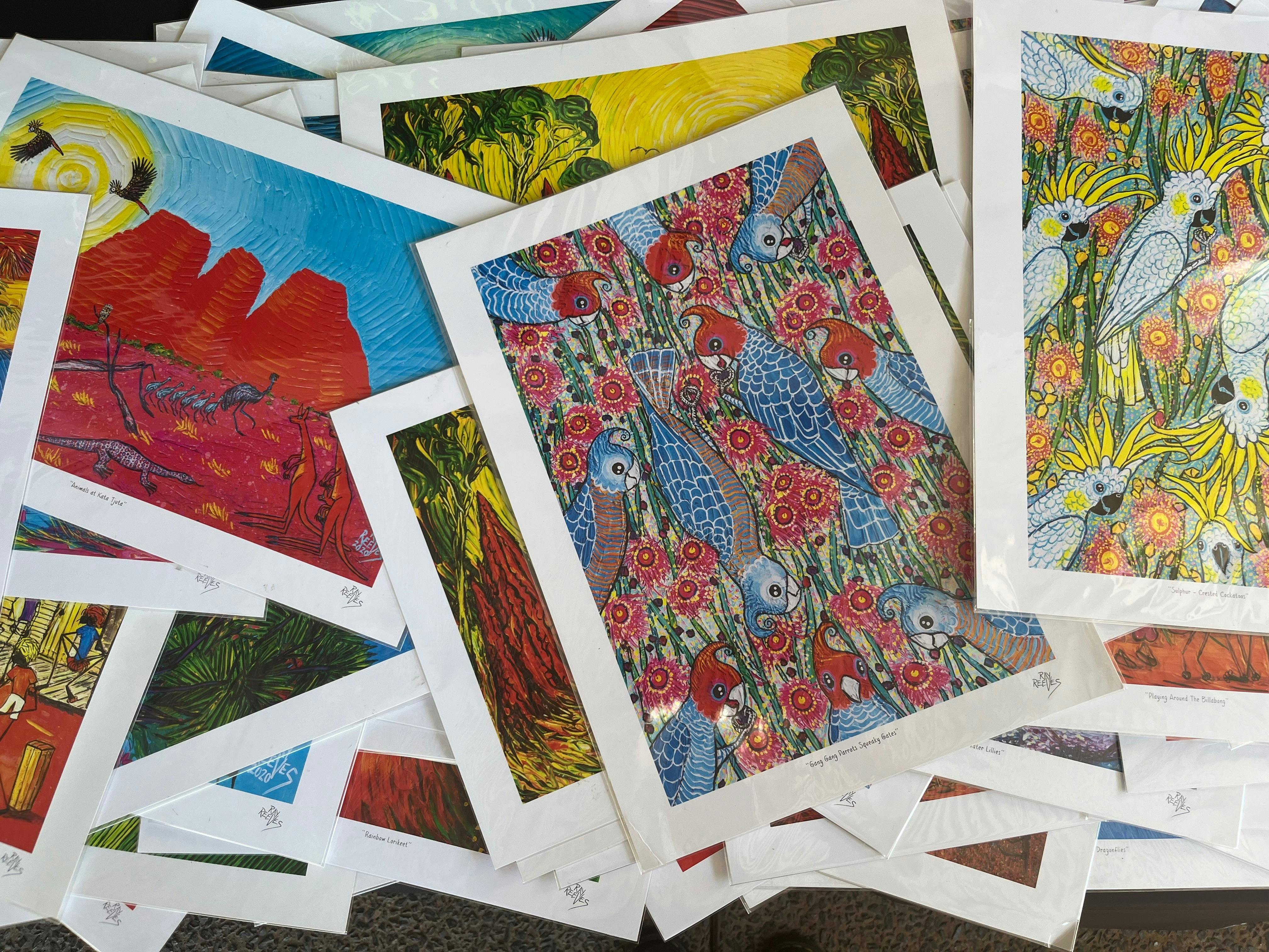 Paintings inspired by the Australian outback