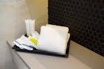Hotel bathroom toiletries at Quality Hotel Rules Club