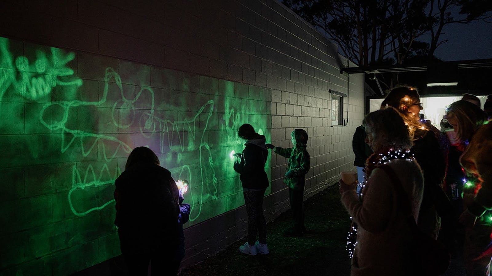The UV Drawing Wall at Lightwave Festival 2025
