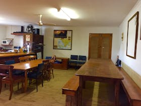 Hostel Retreat dining area (table 1875c)