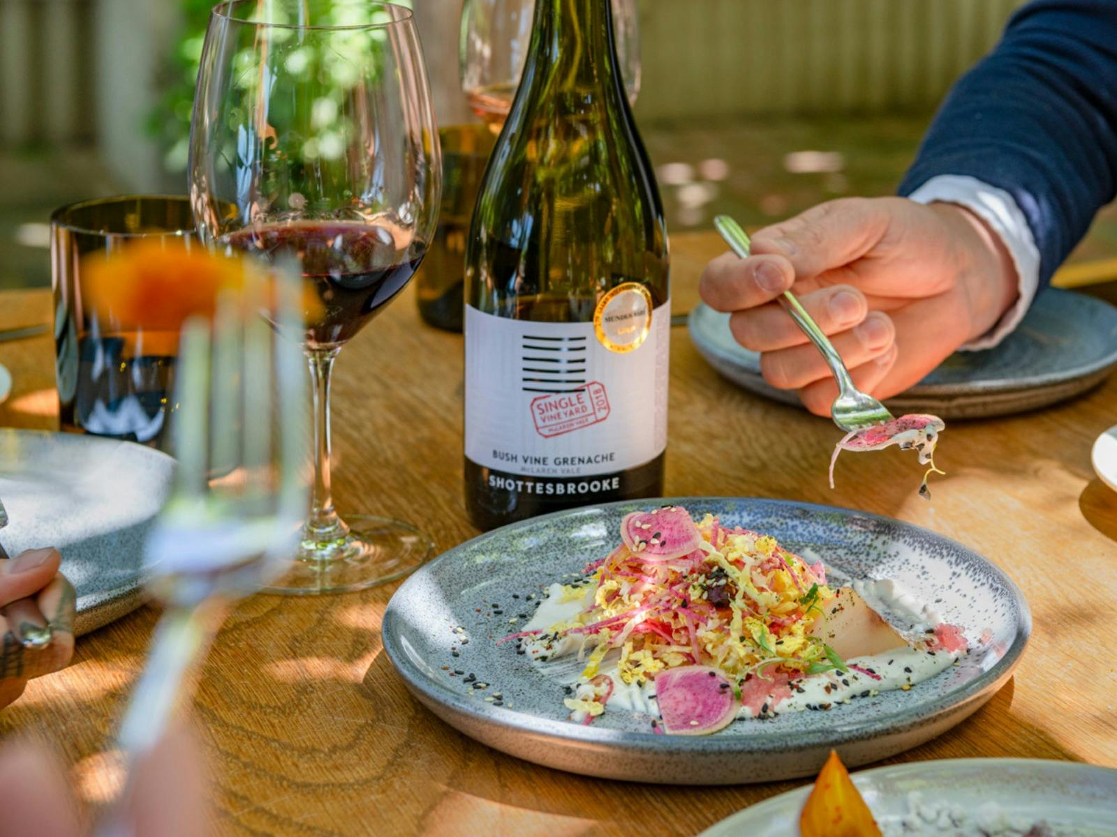Outdoor dining is amplified by stunning dishes at The Currant Shed
