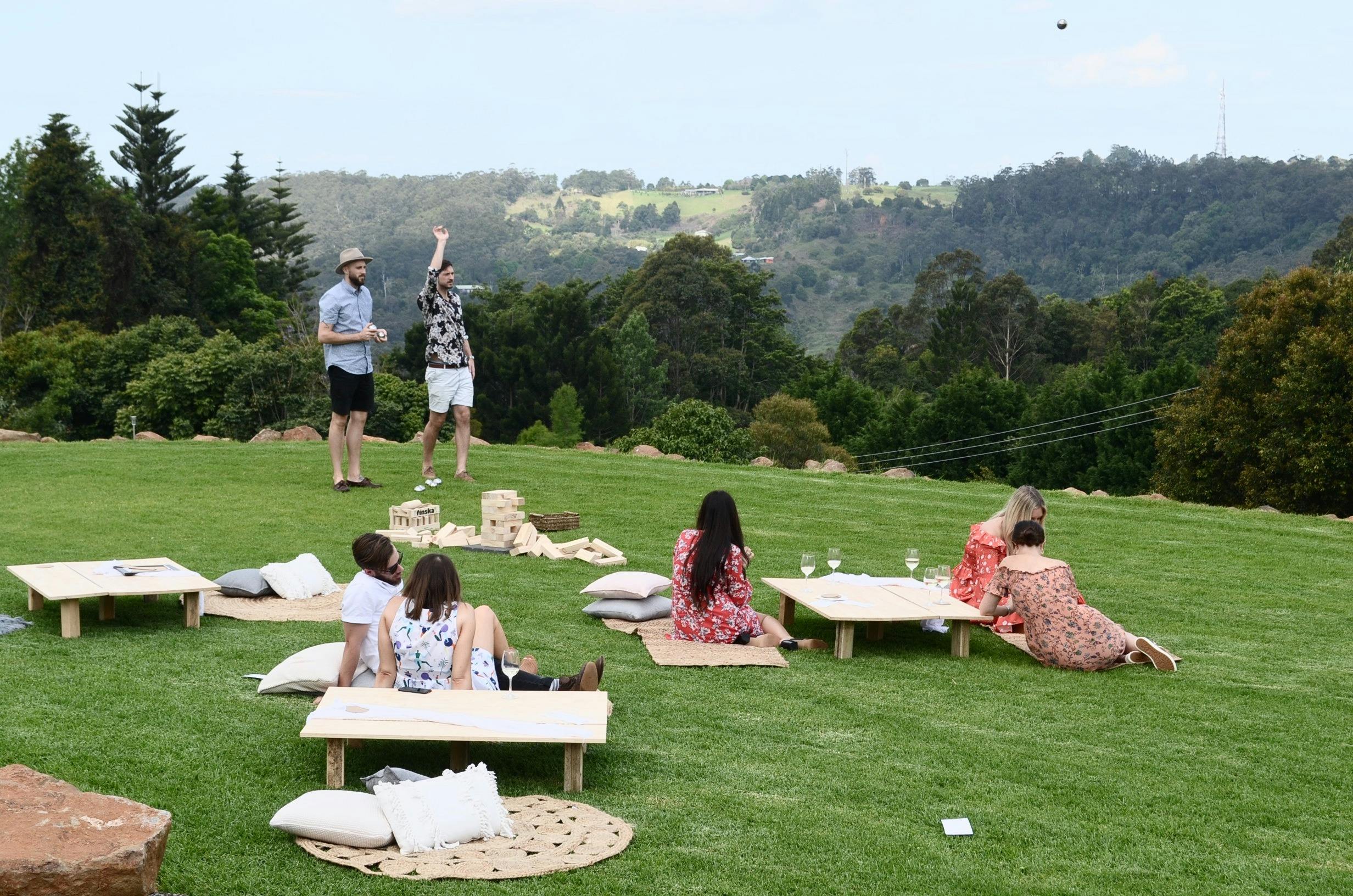 Lawn games on the green