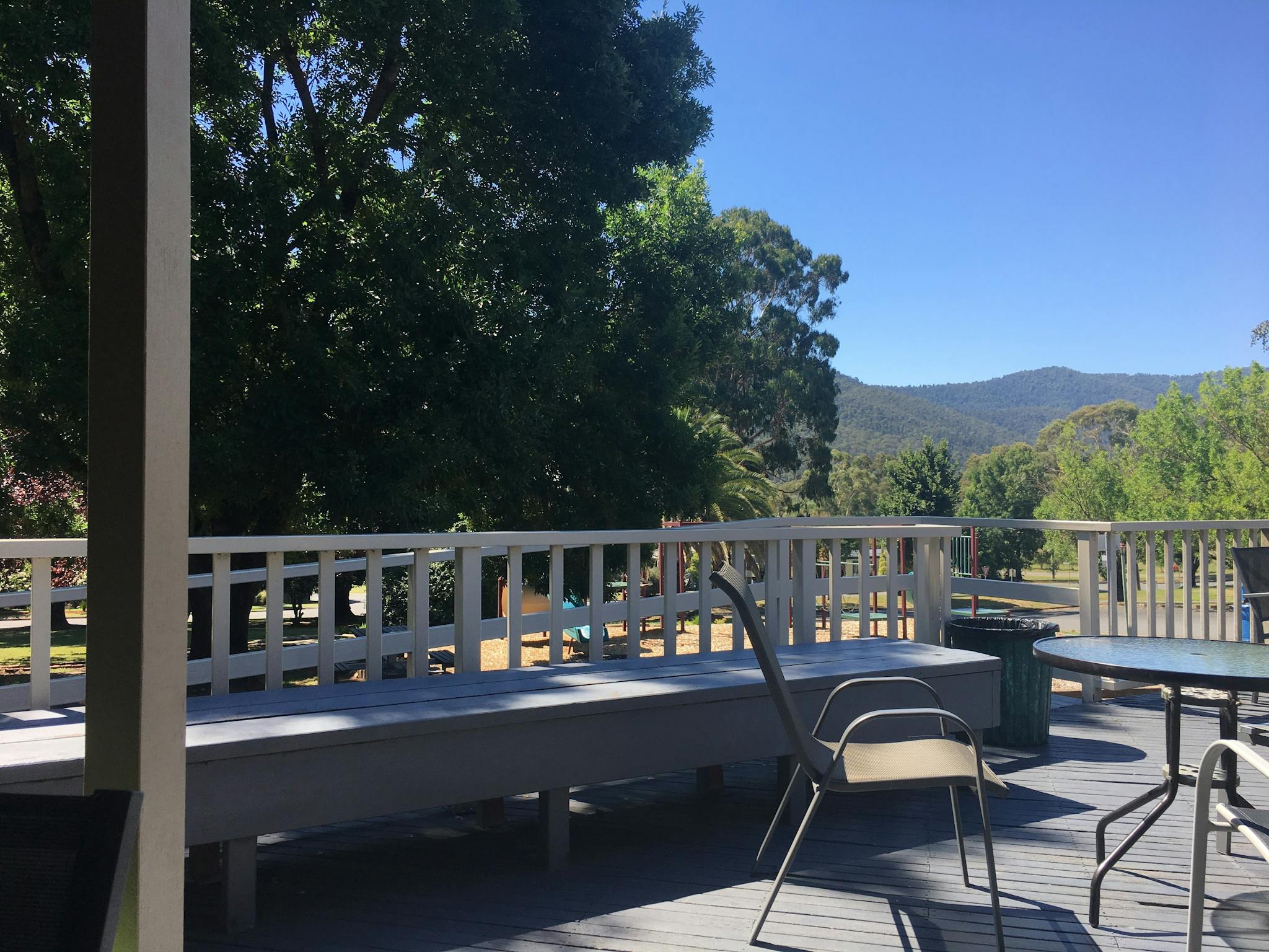 Mountain views from the deck