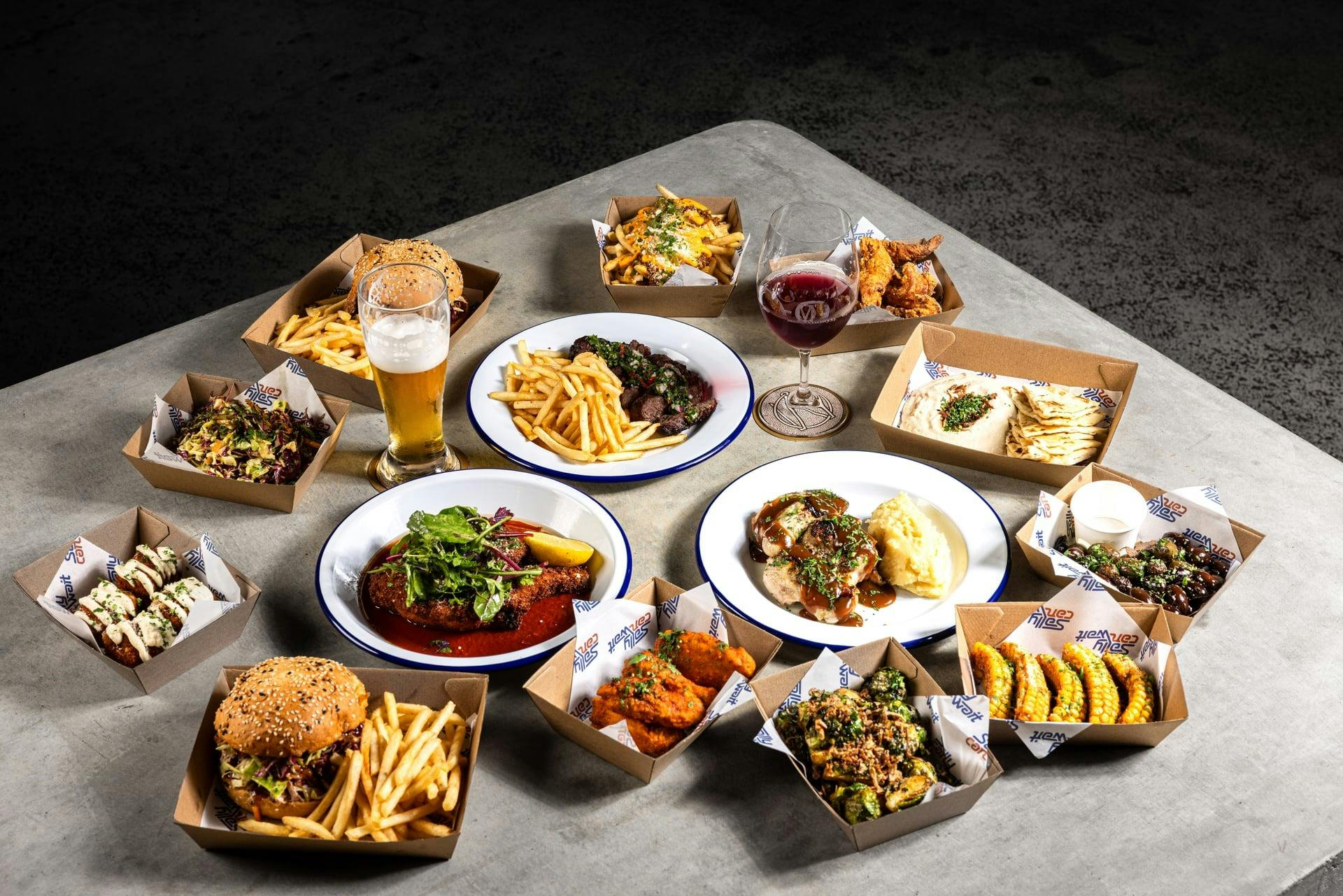 Snacks from Sally Can Wait Kitchen at Old Mill Brewery in Tanunda, available during AFL Grand Final