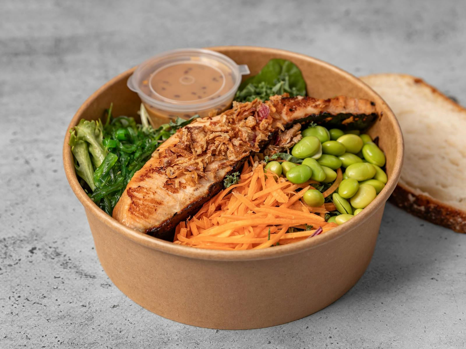 Miso Salmon Poke Bowl