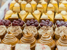 Cakes on the bench ready for sale
