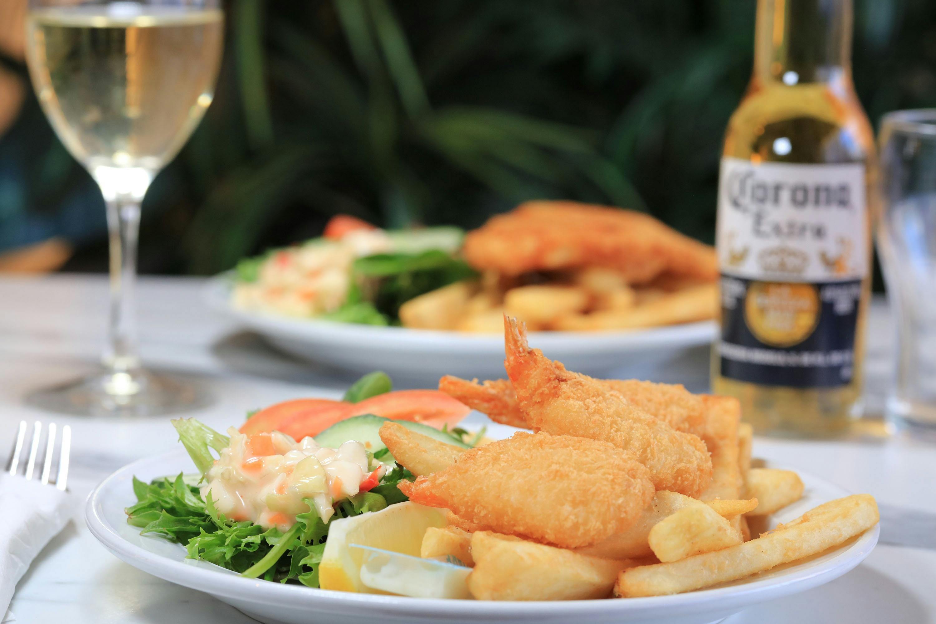 Prawn cutlets lunch special $14 dine in only at Tse's Chinese Maclean Bowling Club