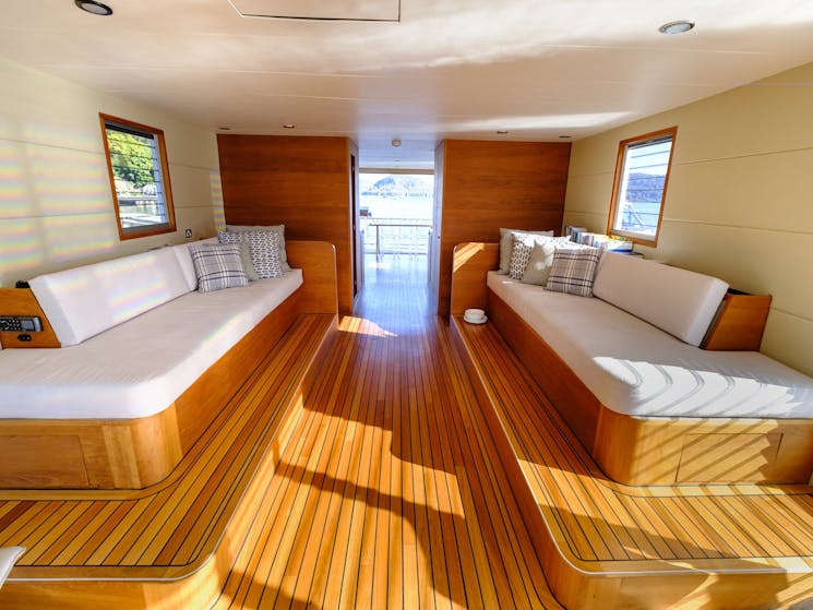 Lounge room solar boat