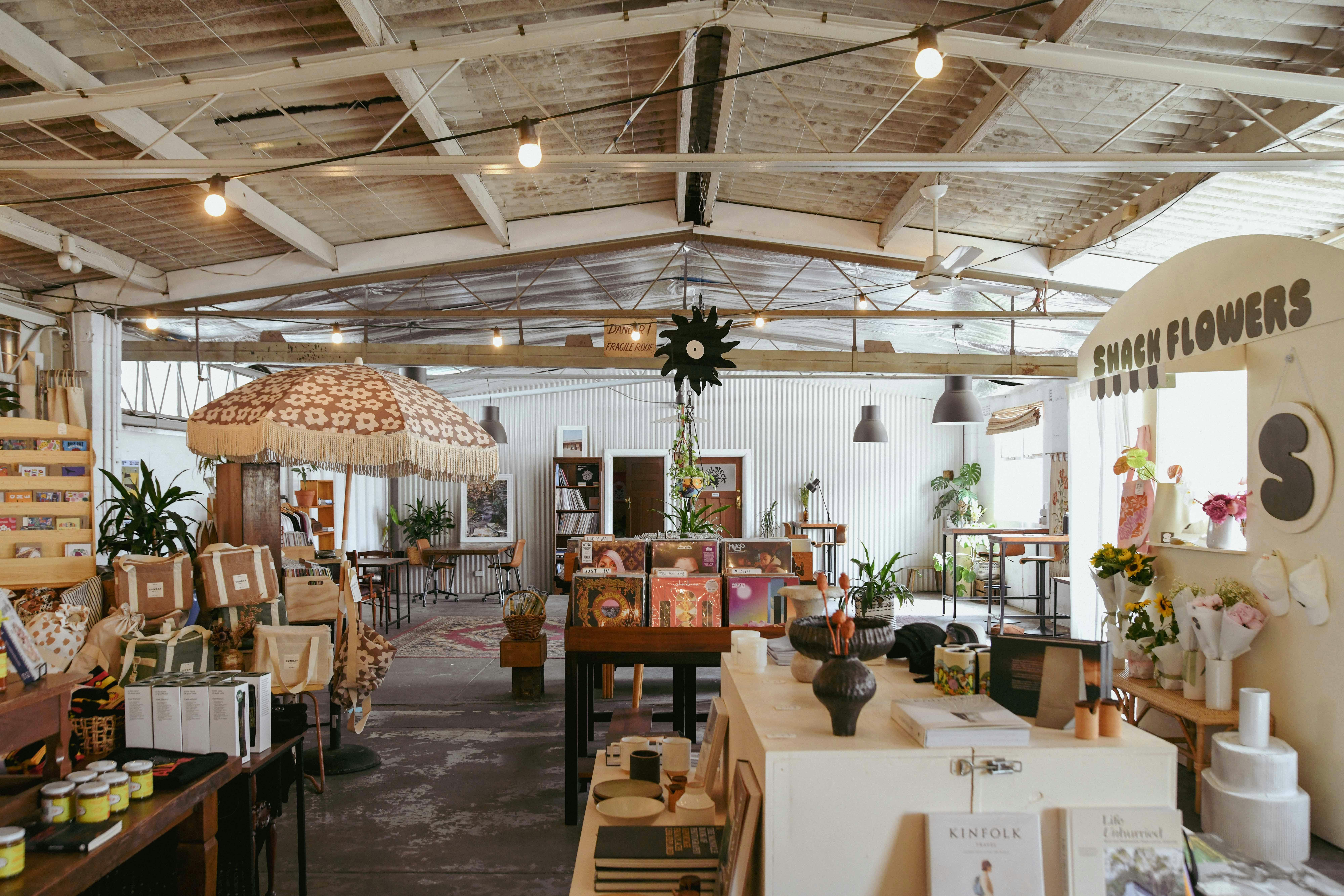 Browse for curated gifts or set up in the coworking space for $10 a day