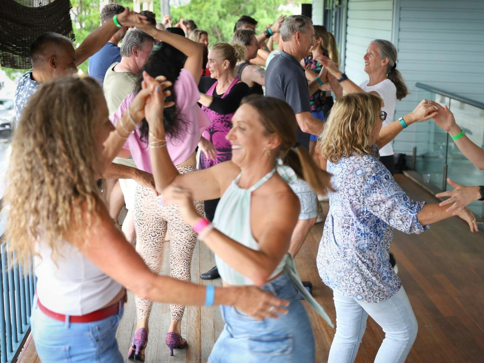 Beginner dance workshop at Byron Latin Fiesta