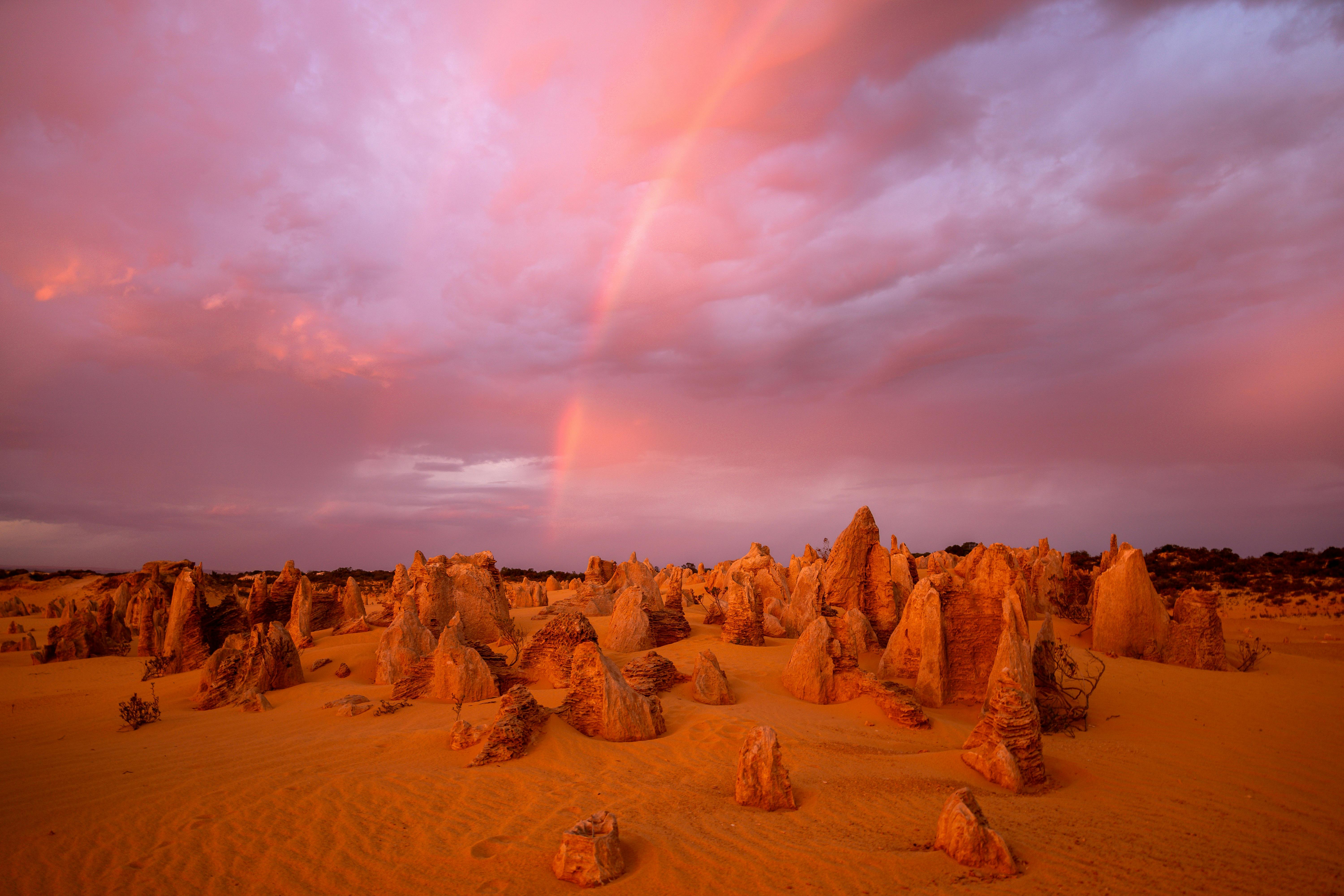 pinnacles rainbow