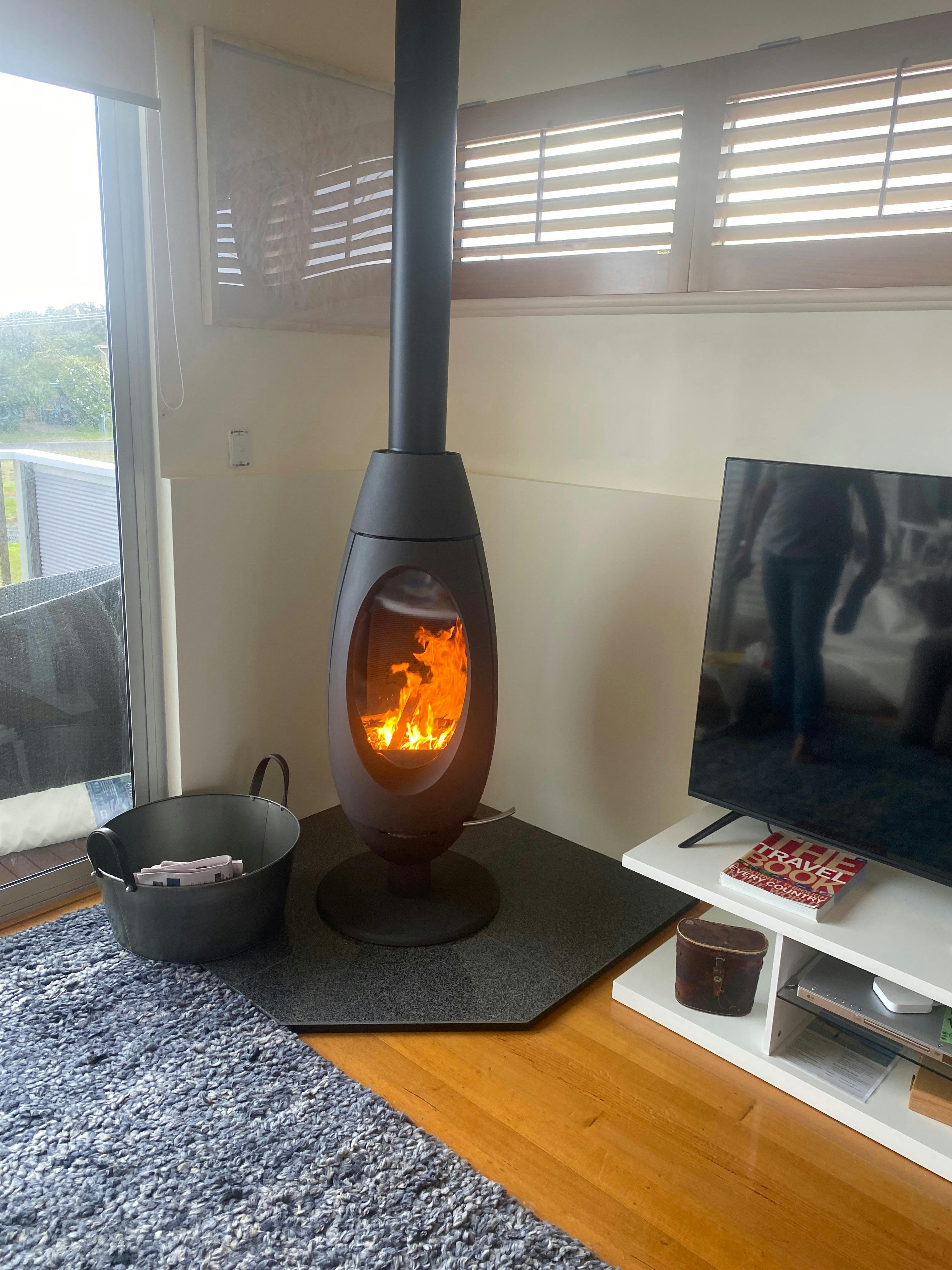 Woodfire in family room perfect setting to enjoy a winter break!