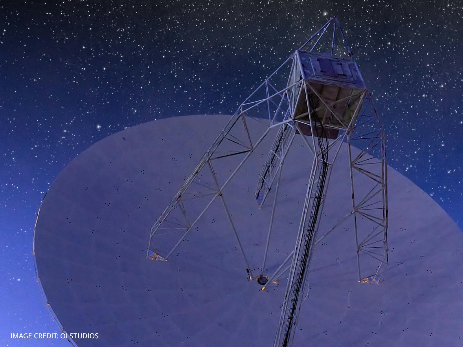 An image of the Mount Pleasant Radio Telescope