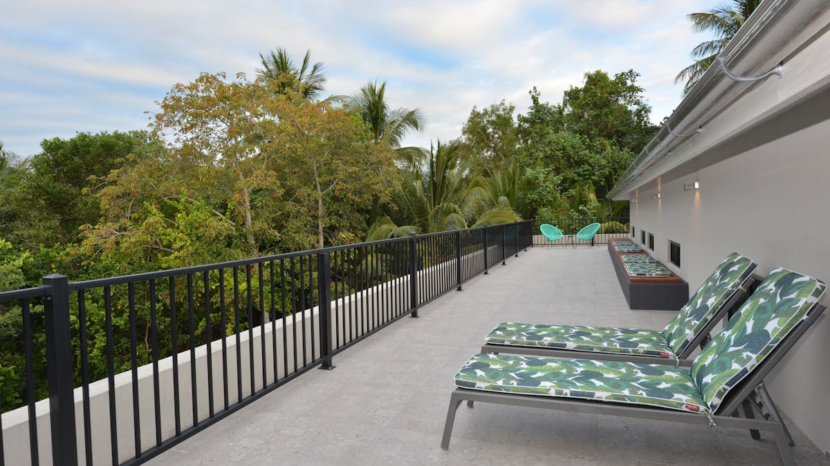 The roof deck is perfect for catching some rays during the day and stargazing by night.